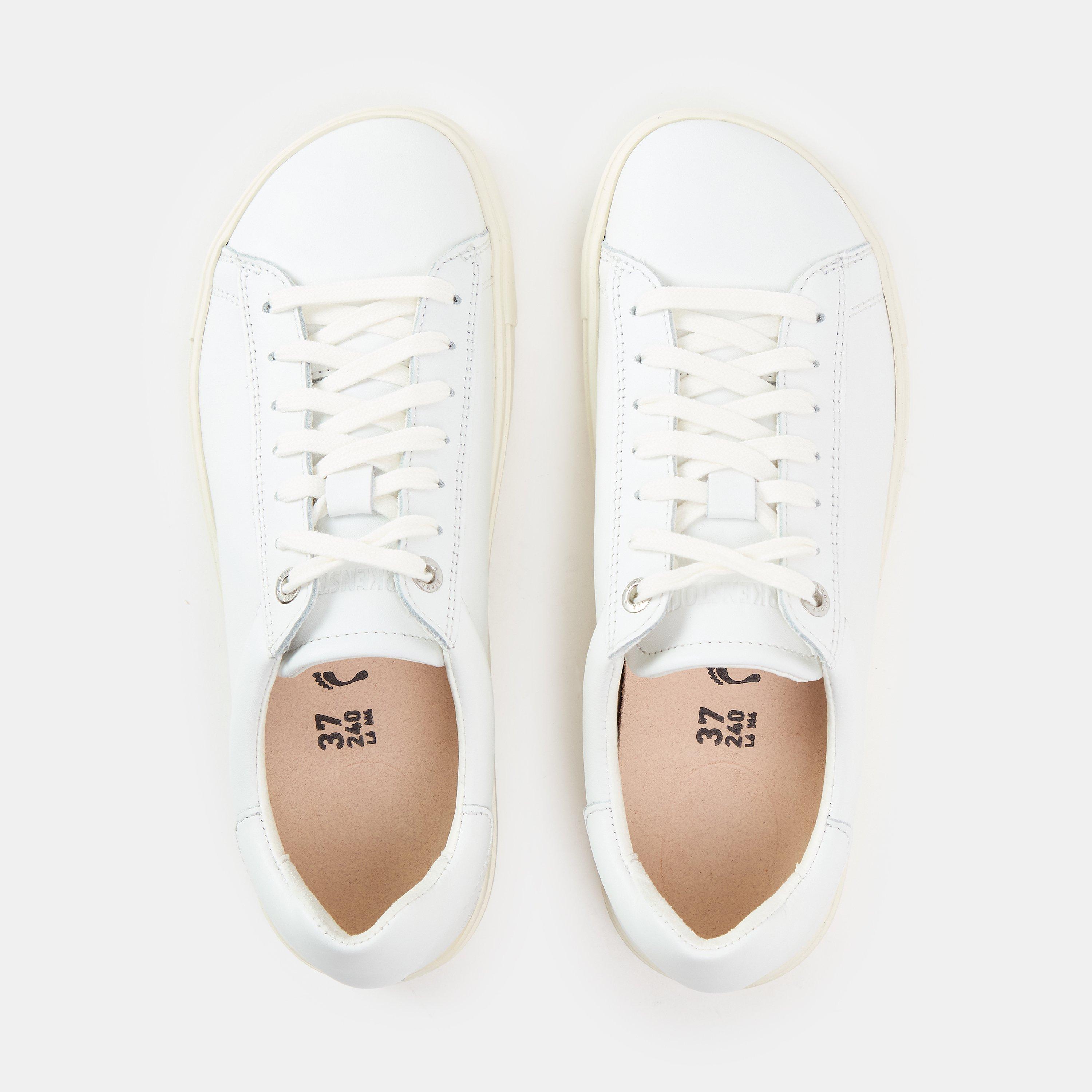  White - Birkenstock - Women's Leather Low-Top Trainers - 4