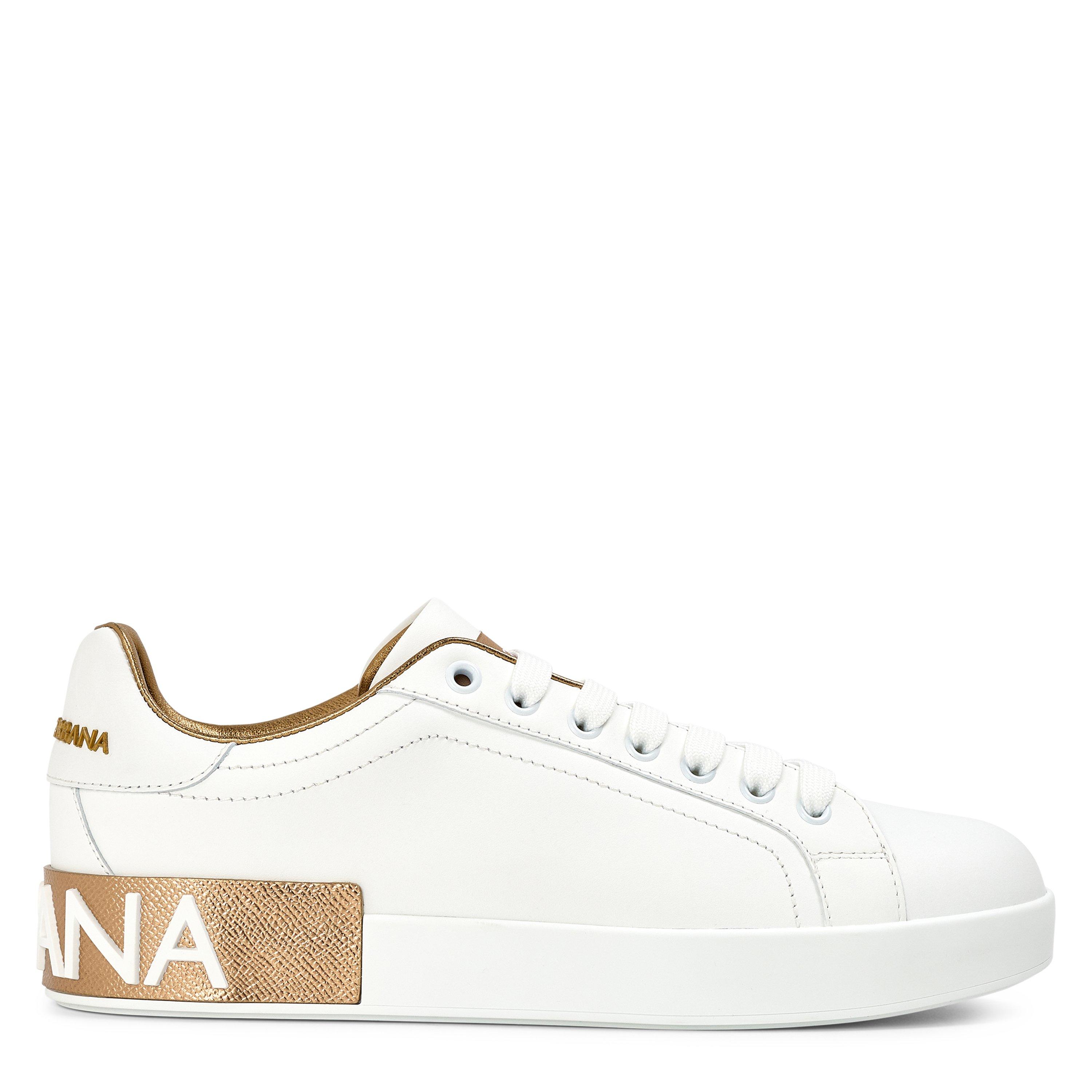 White Gold - Dolce and Gabbana - Logo Low Top Trainers - 1