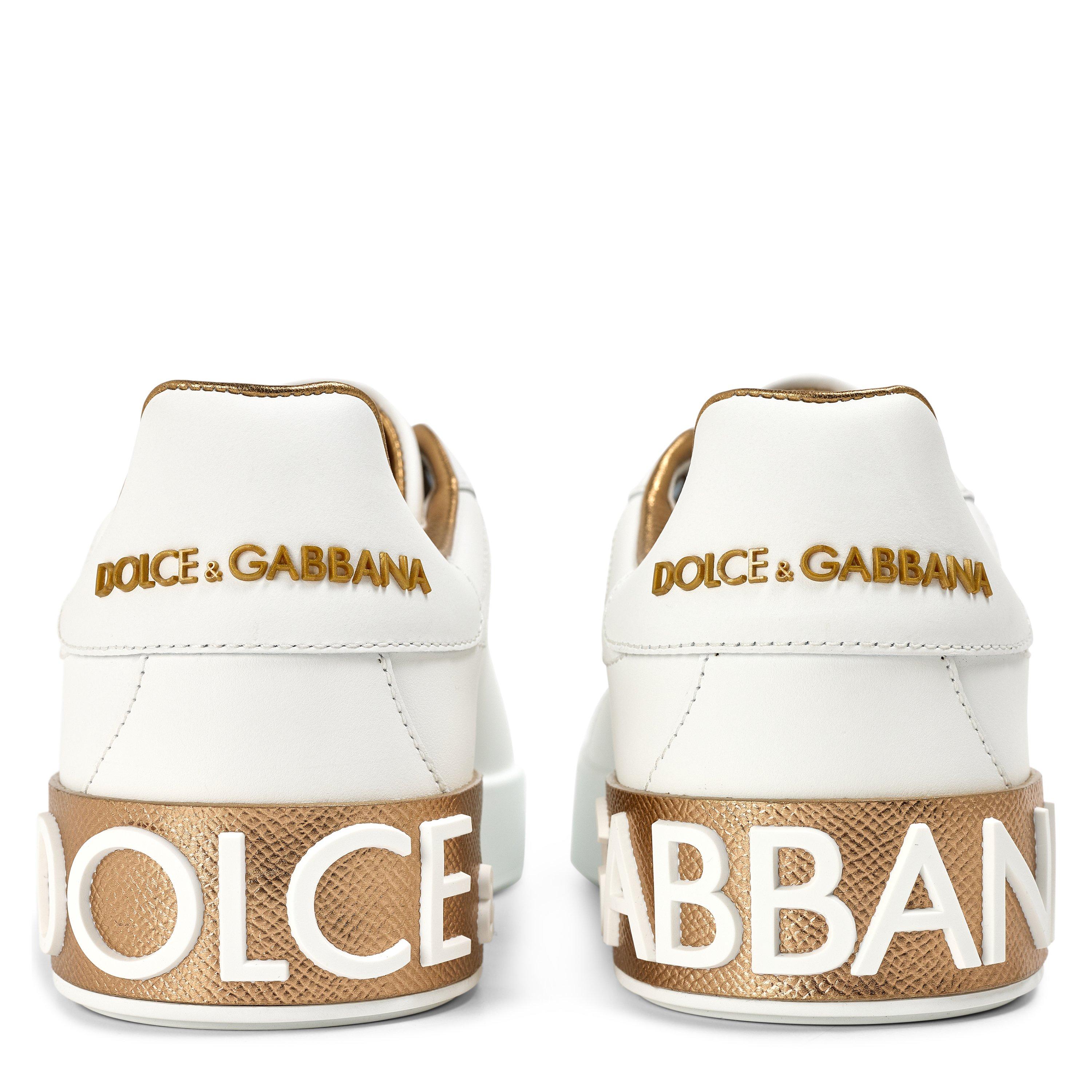 White Gold - Dolce and Gabbana - Logo Low Top Trainers - 3
