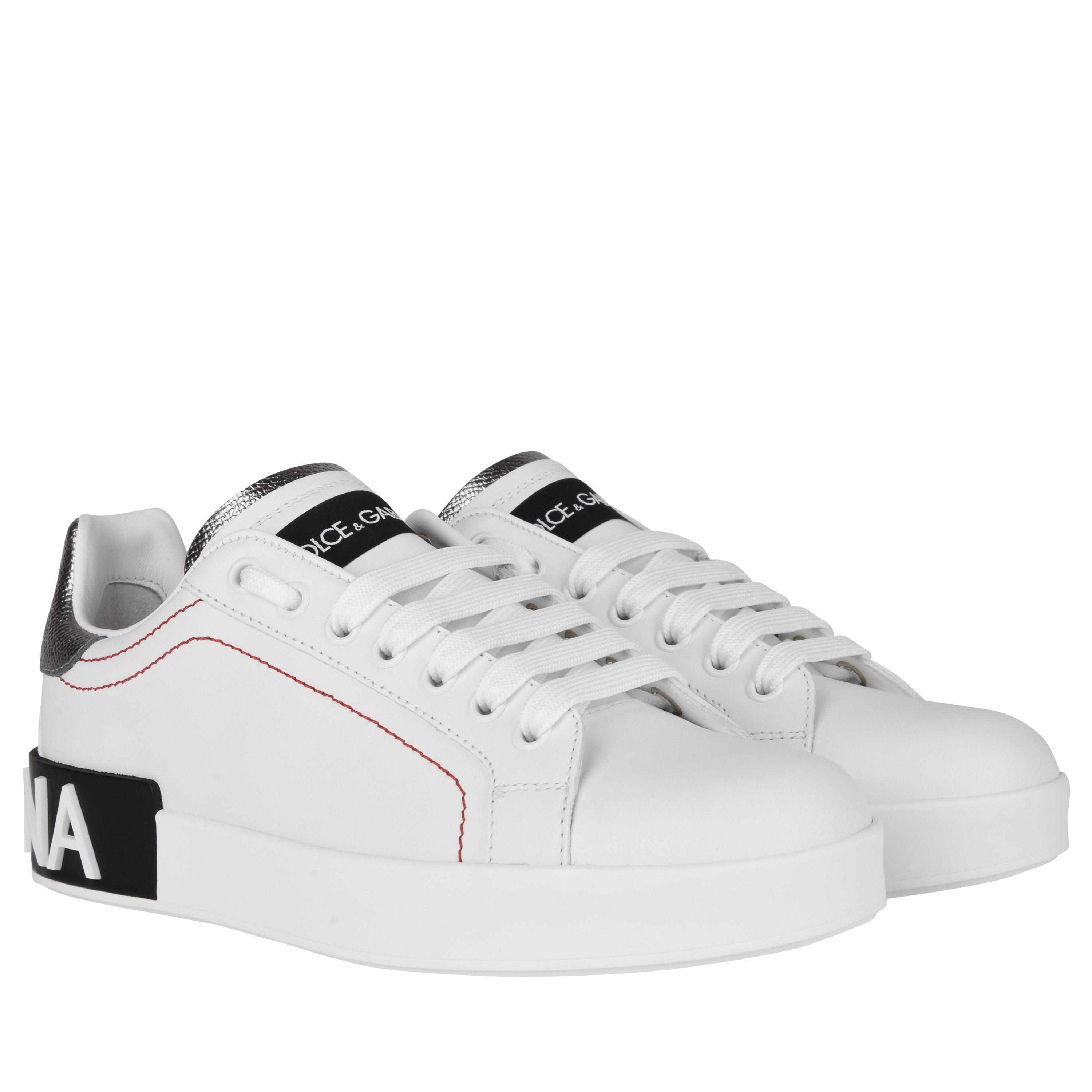 Bian/Arg 8B441 - Dolce and Gabbana - Logo Low Top Trainers - 4
