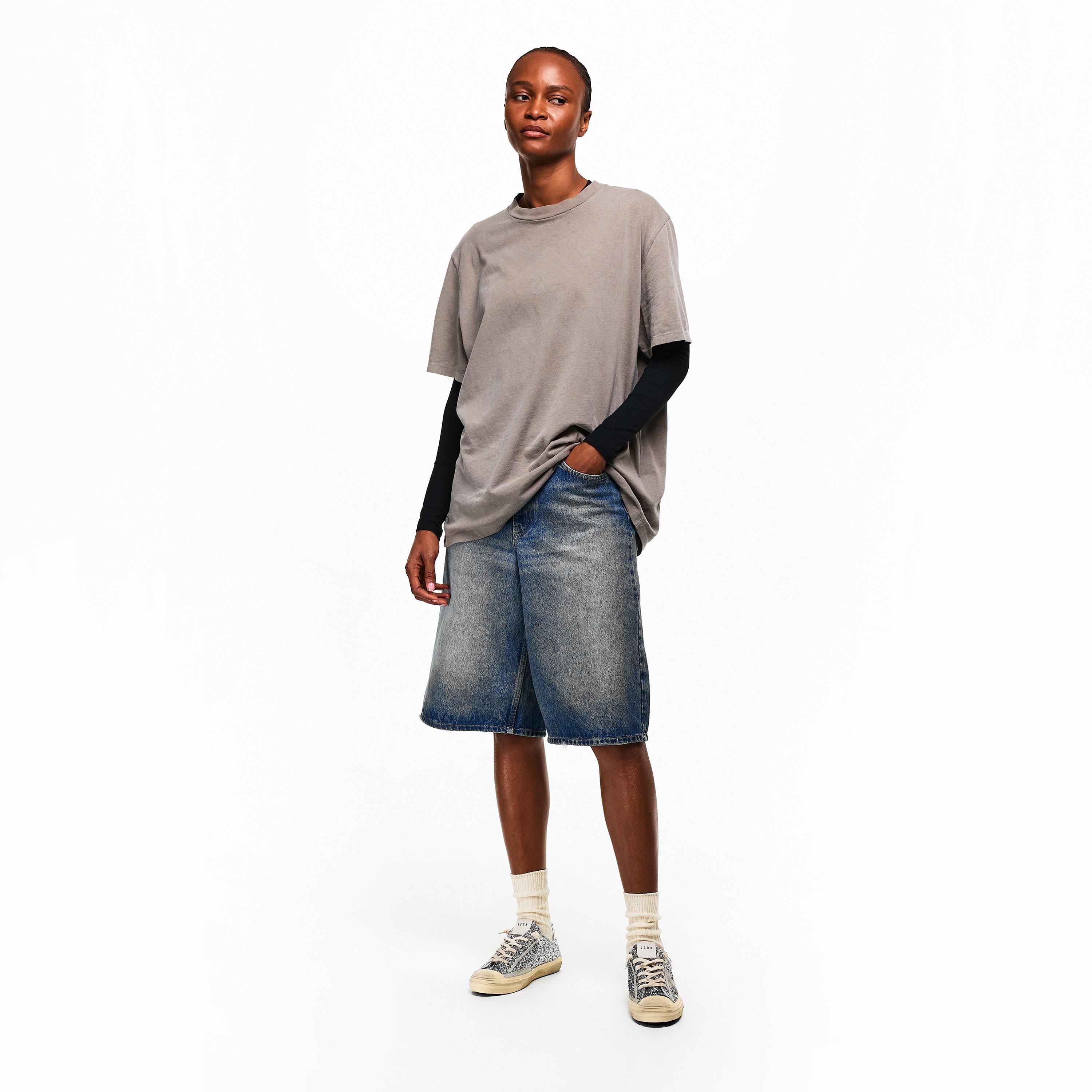 Silver Ice - Golden Goose - Women's V Star Glitter Low-Top Trainers - 6