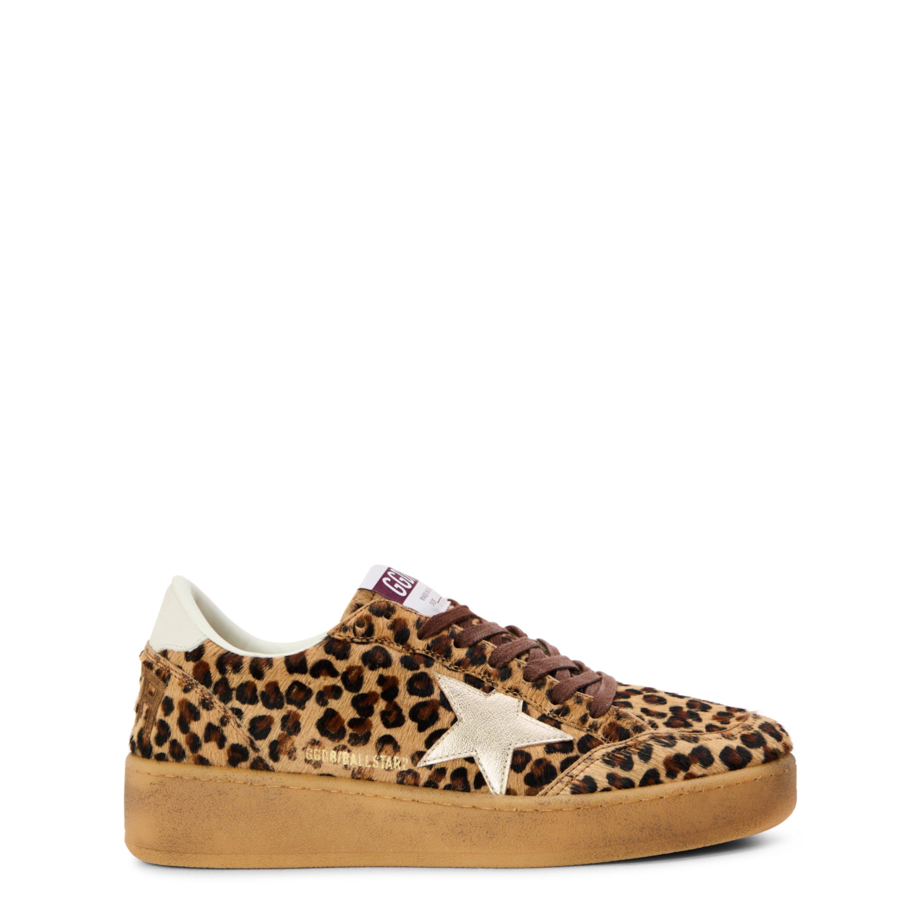 Beige Brown Leo - Golden Goose - Women's BallStar Low-Top Trainers - 1