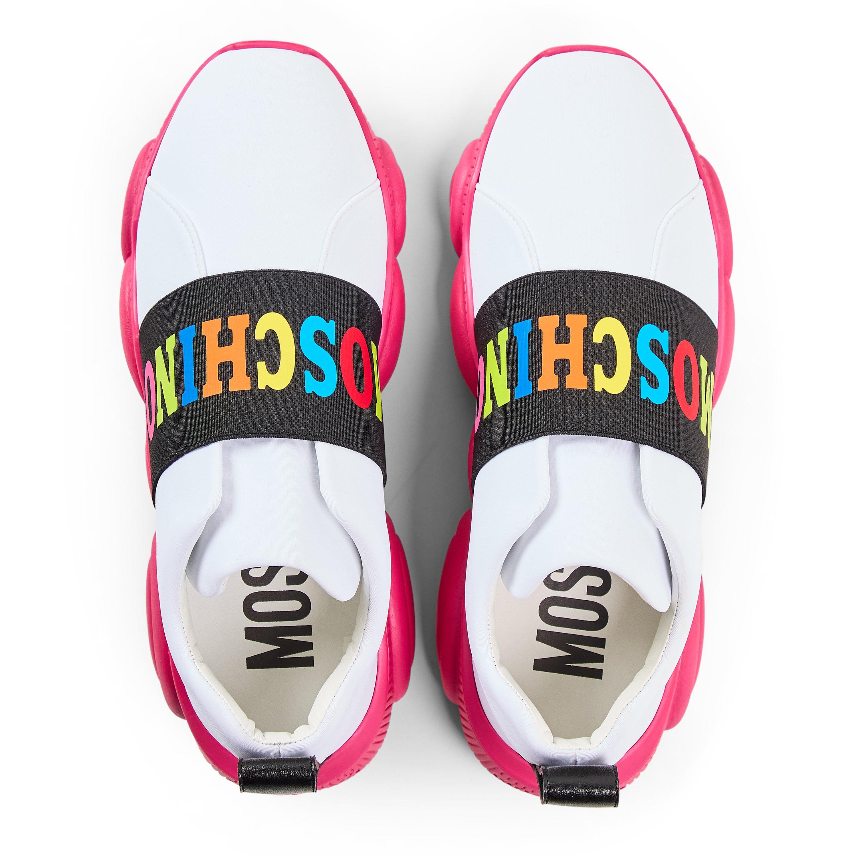 White - Moschino - Women's Low-Top Trainers - 4