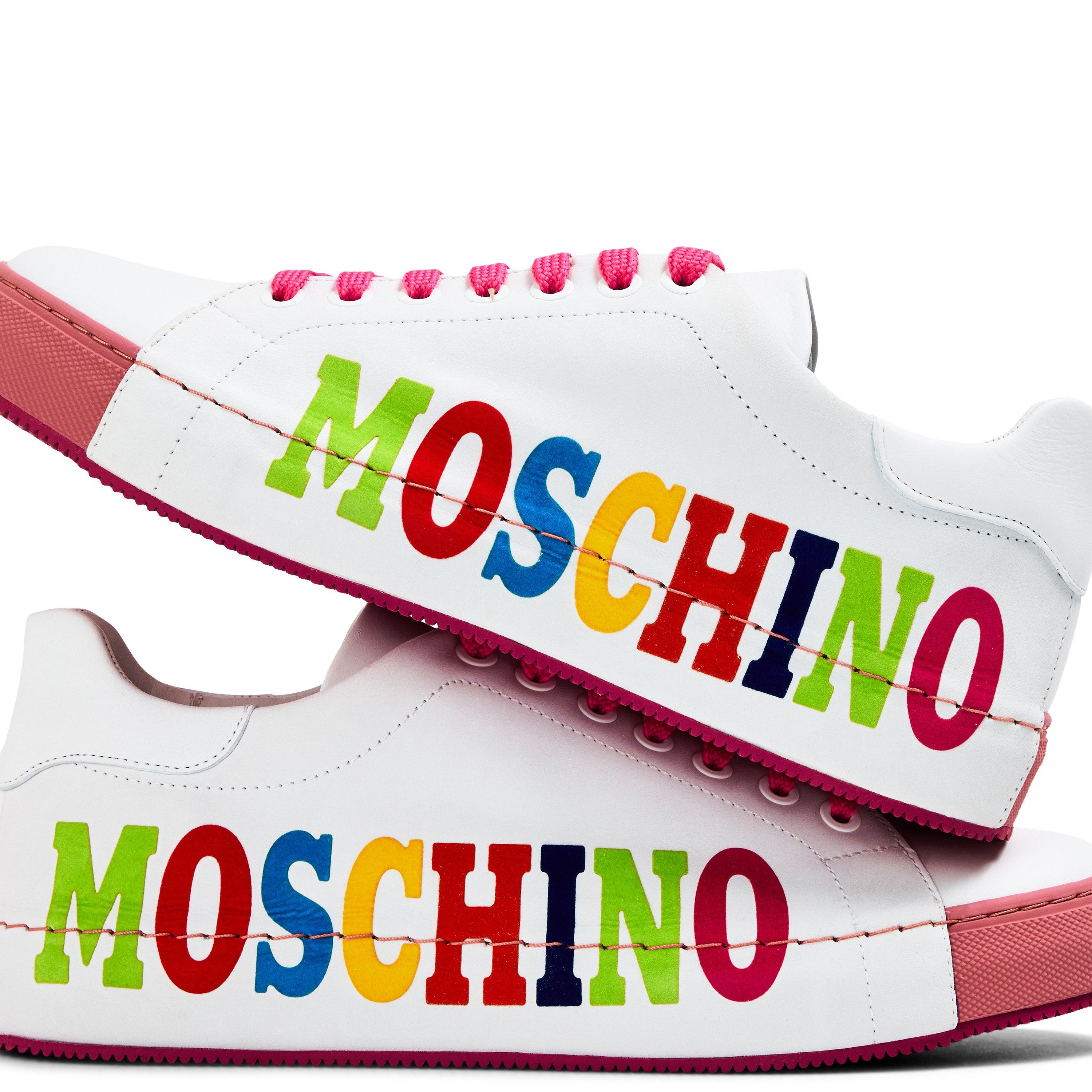 White - Moschino - Women's Low-Top Trainers - 3
