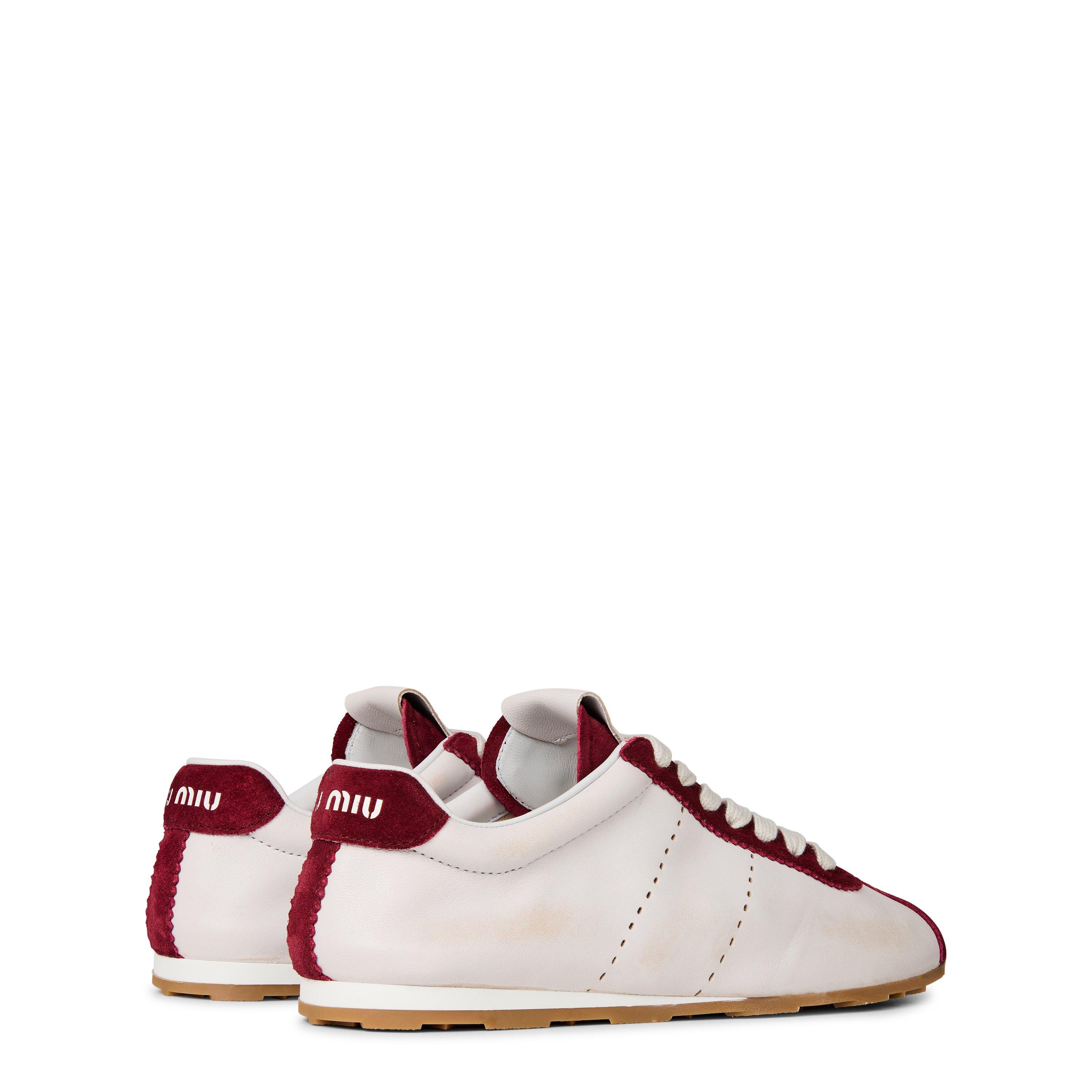 White Red - Miu Miu - Women's Plume Low-Top Trainers - 4