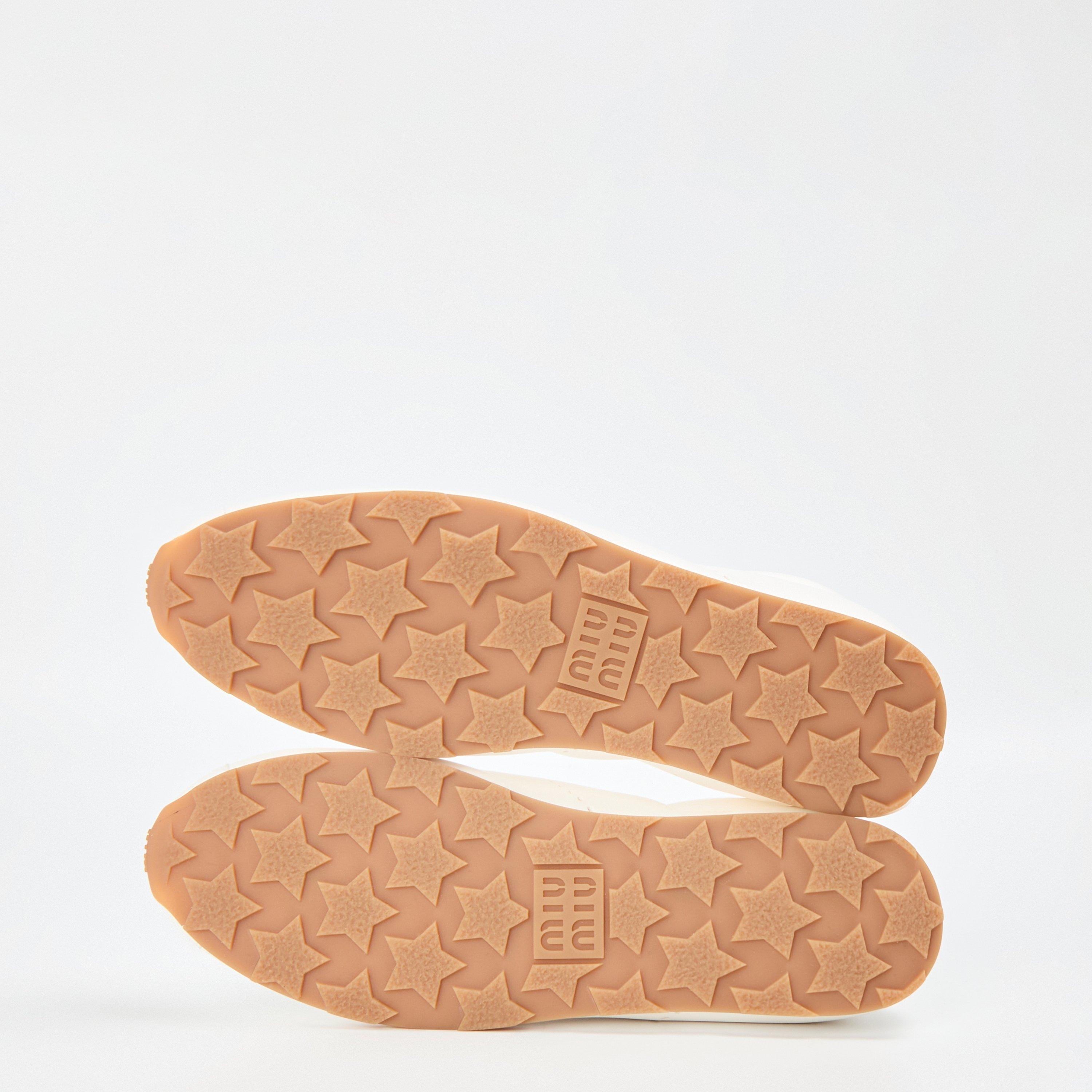 Avorio Leather - Miu Miu - Women's Plume Lace Up Rubber Sole Low-Top Trainers - 4