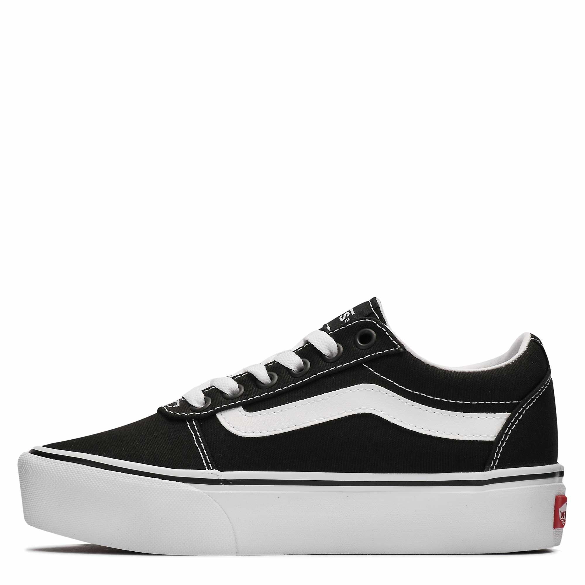 Cnvs Blk/Wht - Vans - Ward Platform Low-Top Trainers - 2