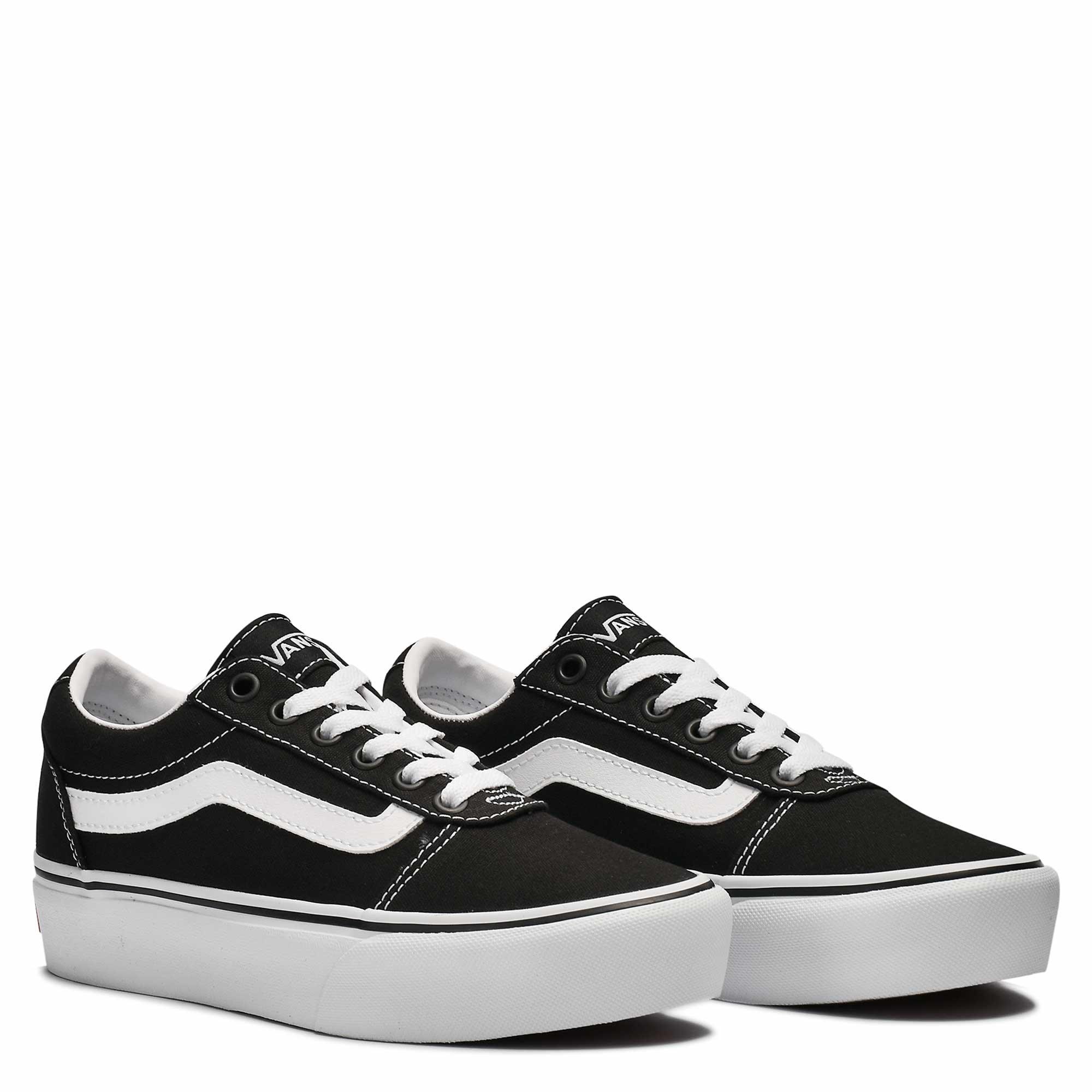 Cnvs Blk/Wht - Vans - Ward Platform Low-Top Trainers - 5