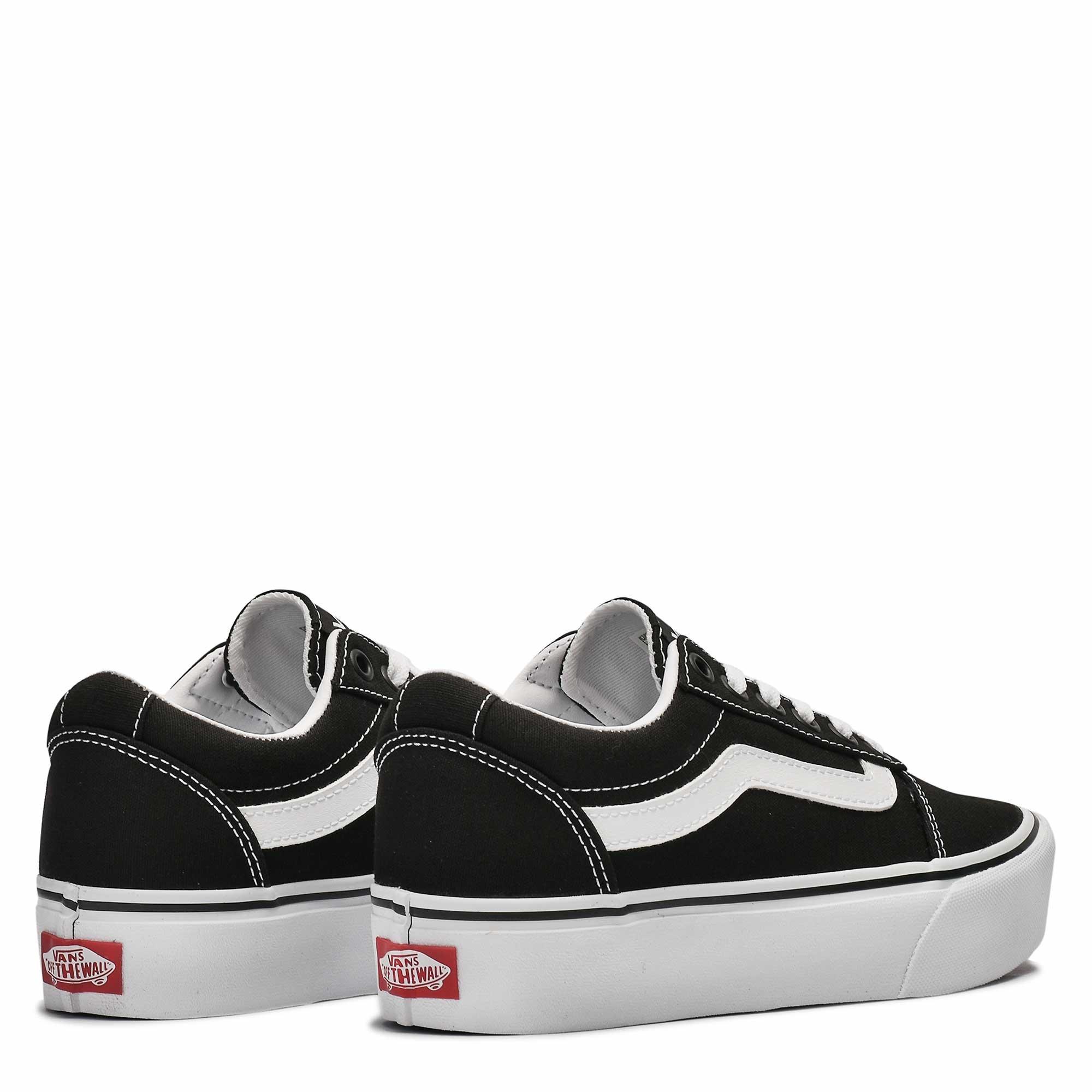 Cnvs Blk/Wht - Vans - Ward Platform Low-Top Trainers - 6