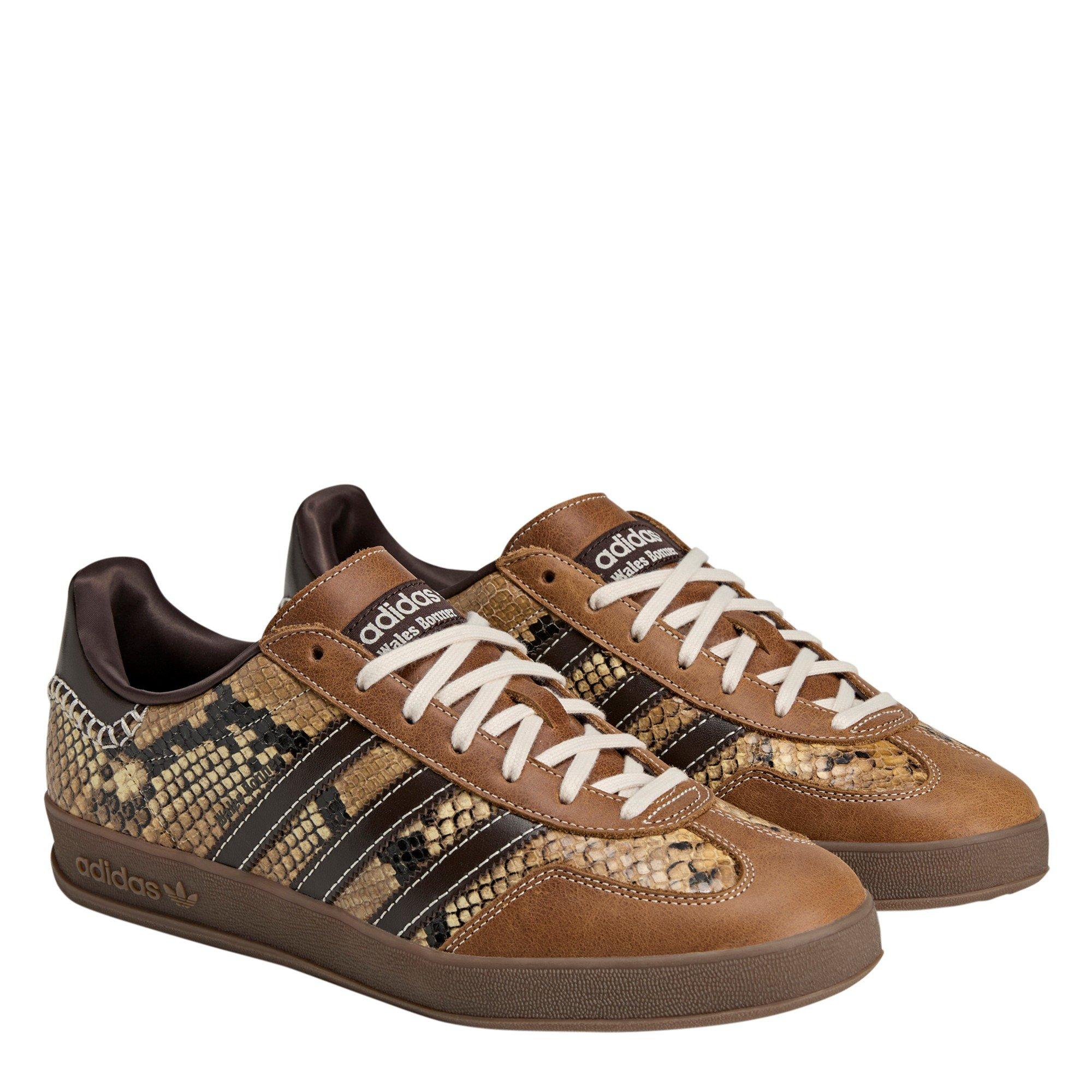 Rust/Wht/Red - adidas Originals - By Wales Bonner Gazelle Snake Low-Top Trainers - 3