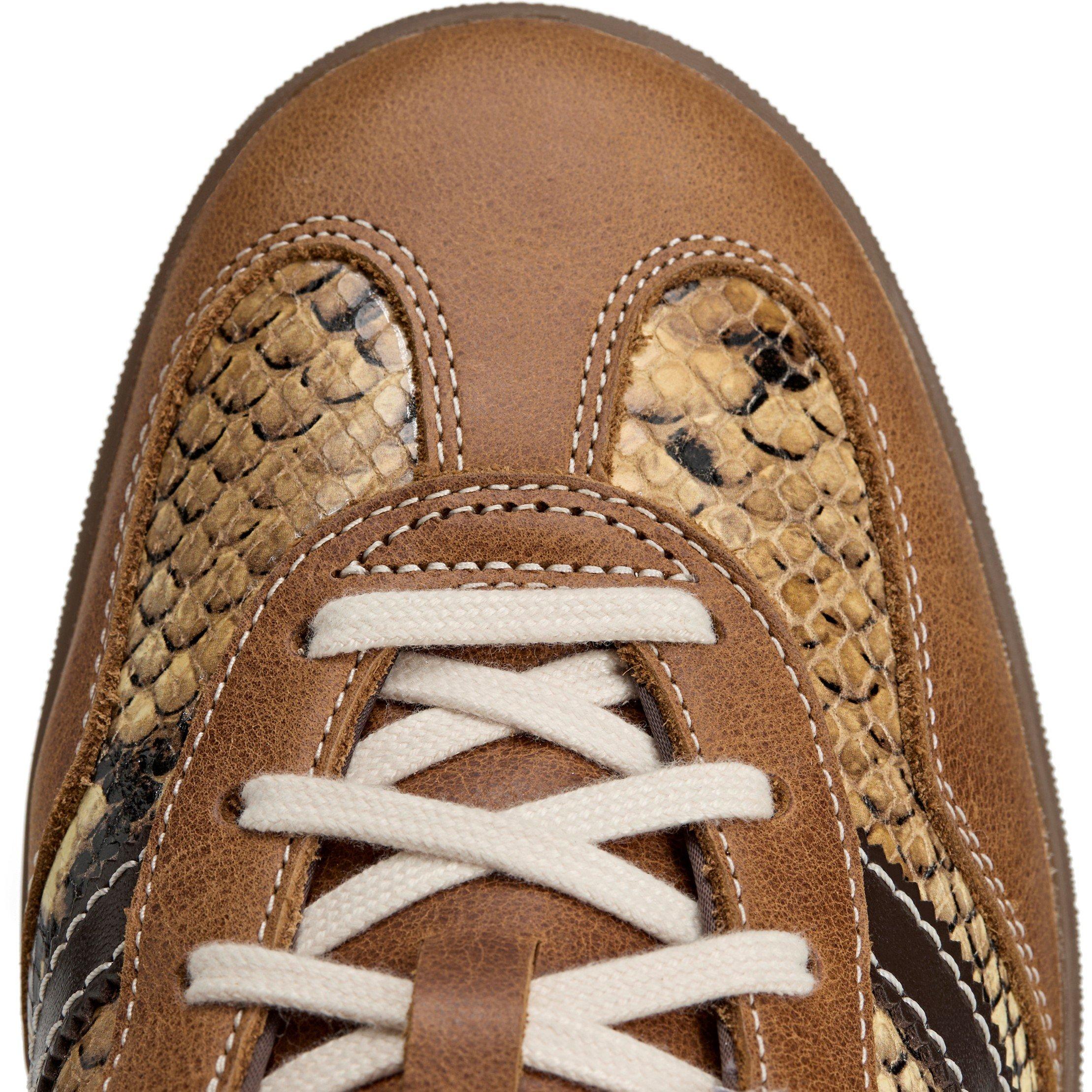 Rust/Wht/Red - adidas Originals - By Wales Bonner Gazelle Snake Low-Top Trainers - 8