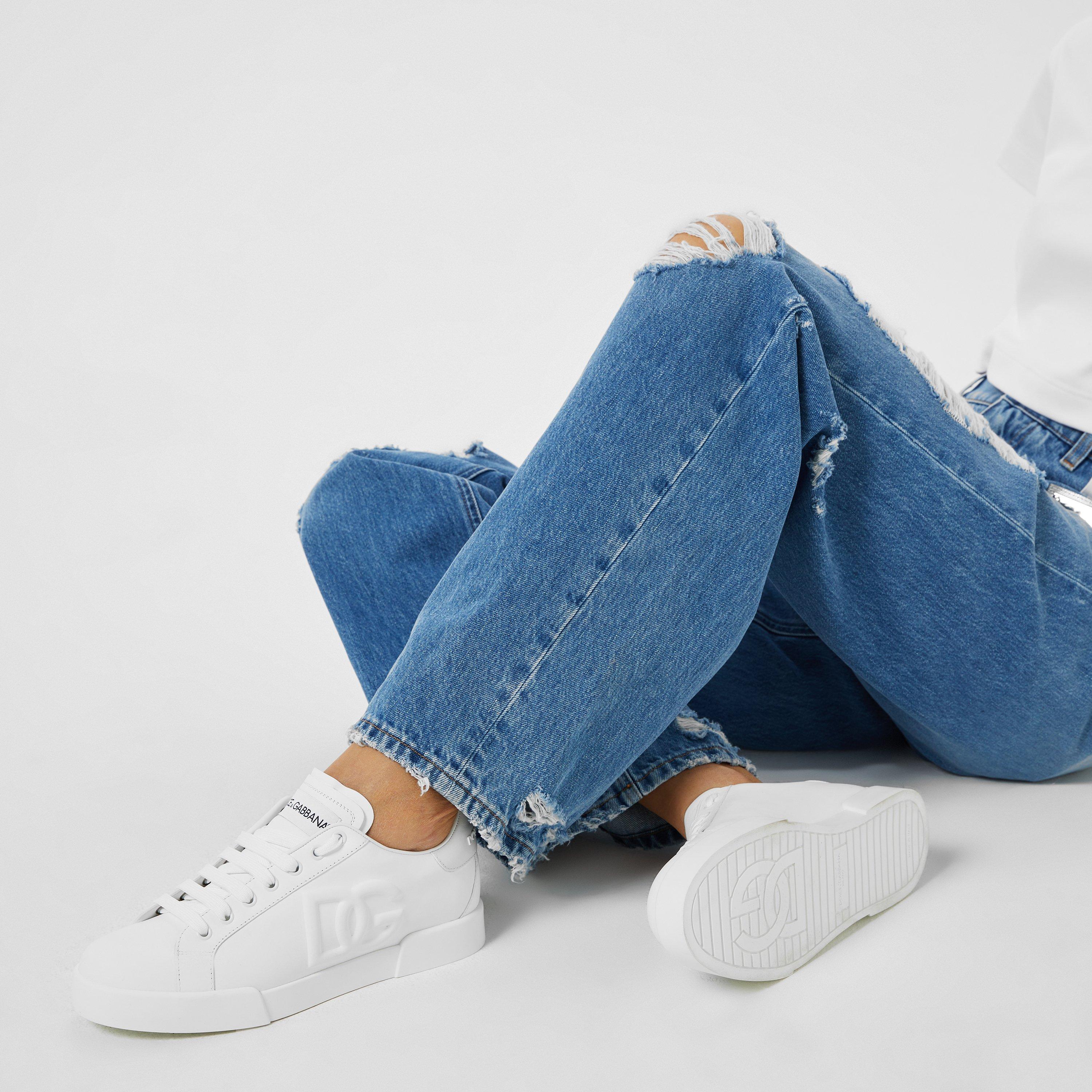 White 80001 - Dolce and Gabbana - Portofino Dg Sneakers - 2