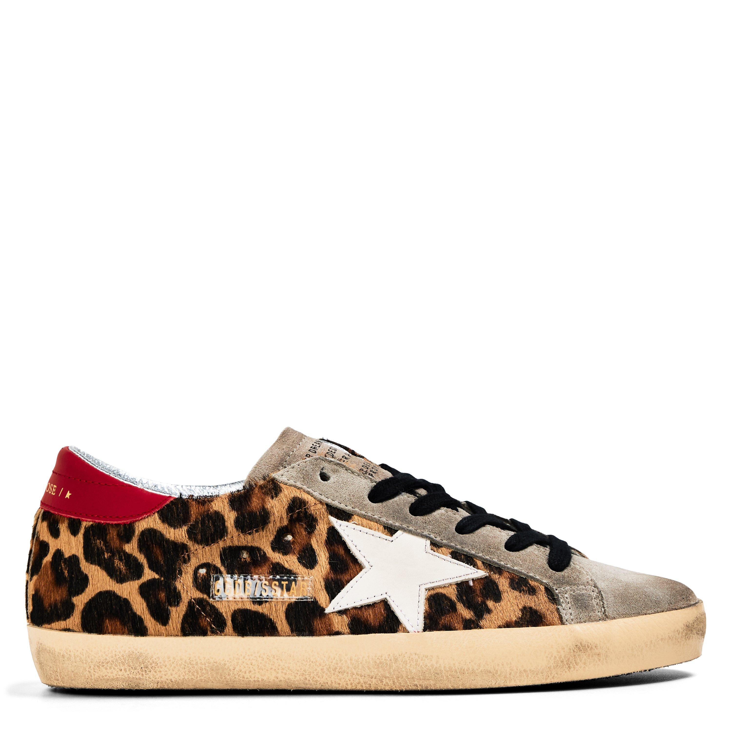 Golden Goose Super Star - Leopard Whte Rd - Size 3 (36)