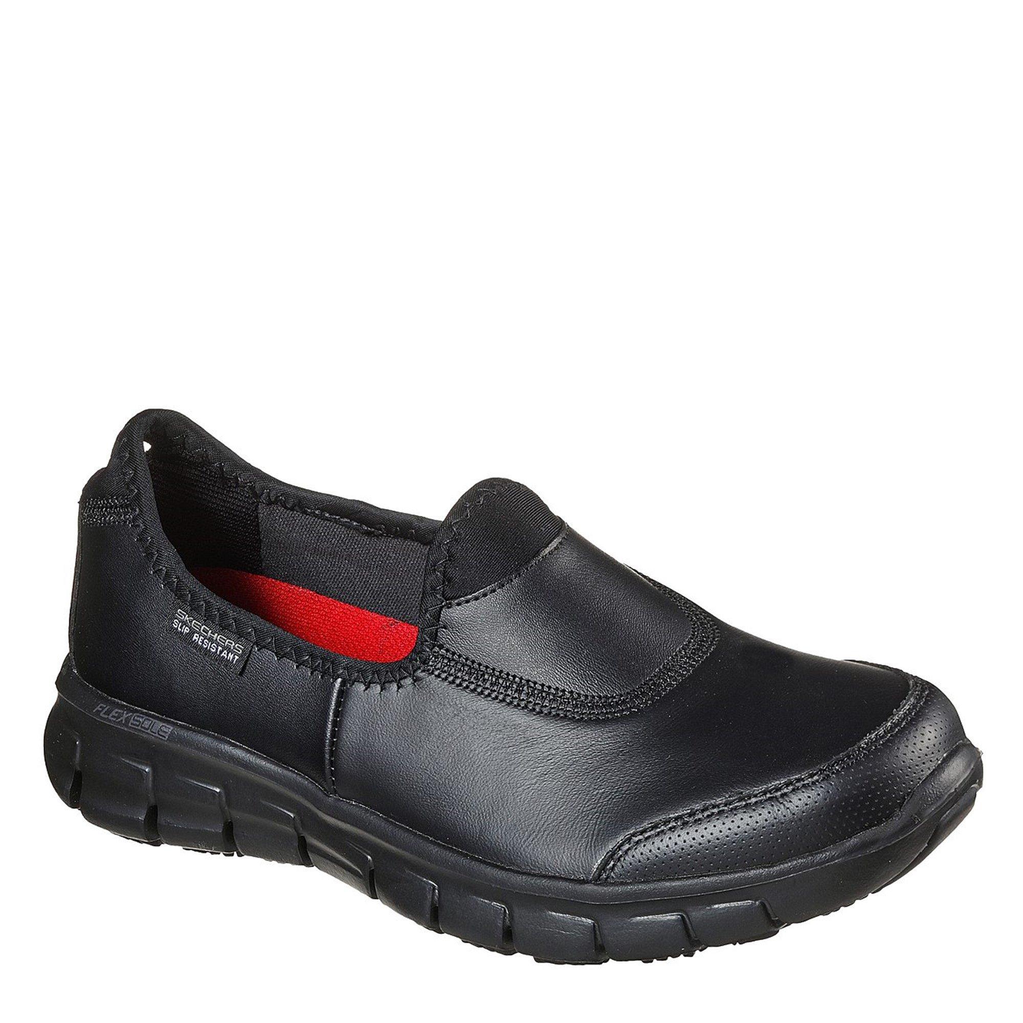 Preto - Skechers - Work Suretrack Ladies Shoes - 3