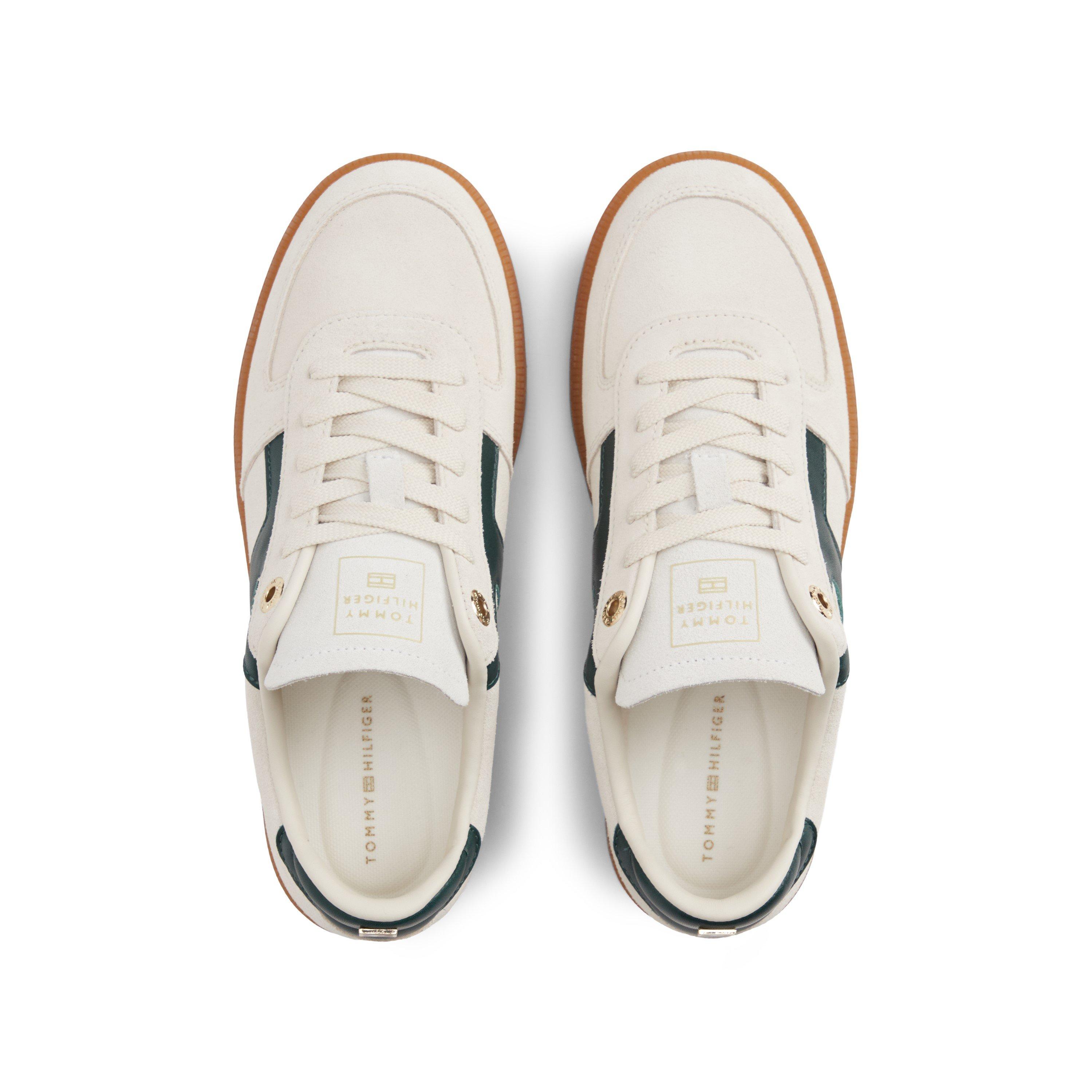 Cream/Hunter - Tommy Hilfiger - Women's Tribeca Suede Low-Top Trainers - 2