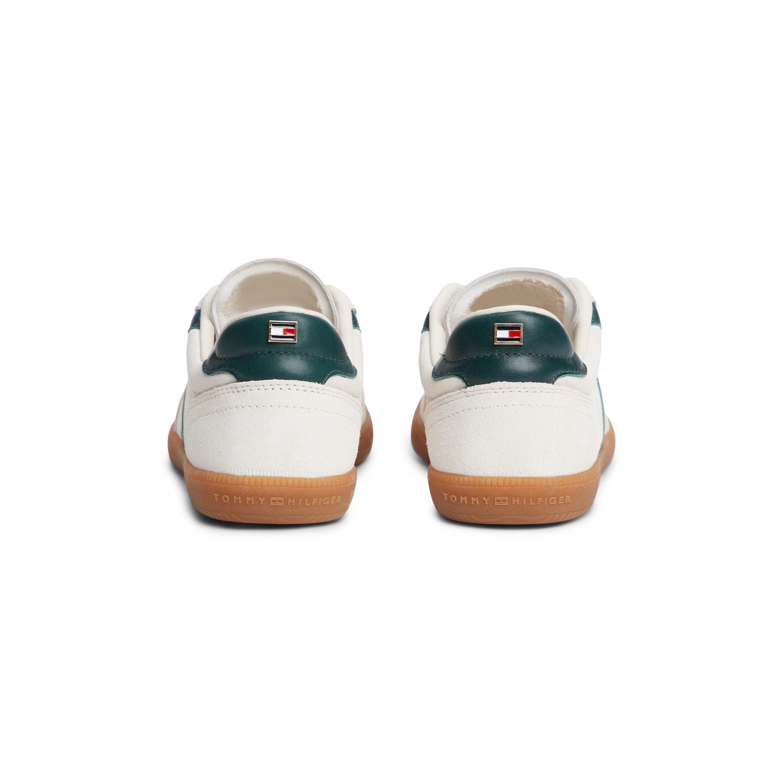 Cream/Hunter - Tommy Hilfiger - Women's Tribeca Suede Low-Top Trainers - 4
