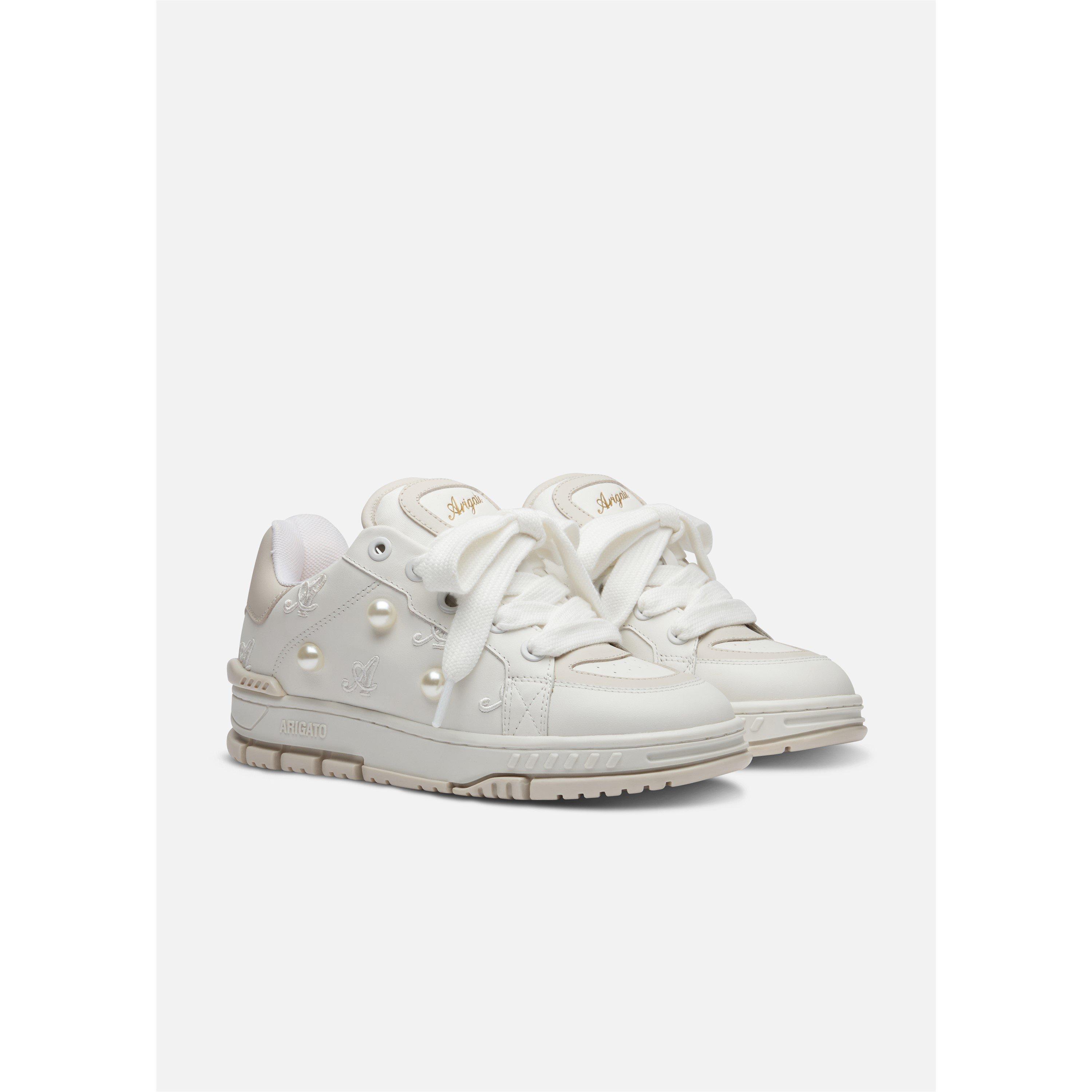 White/Off White - Axel Arigato - Women's Area Haze Low-Top Trainers - 3