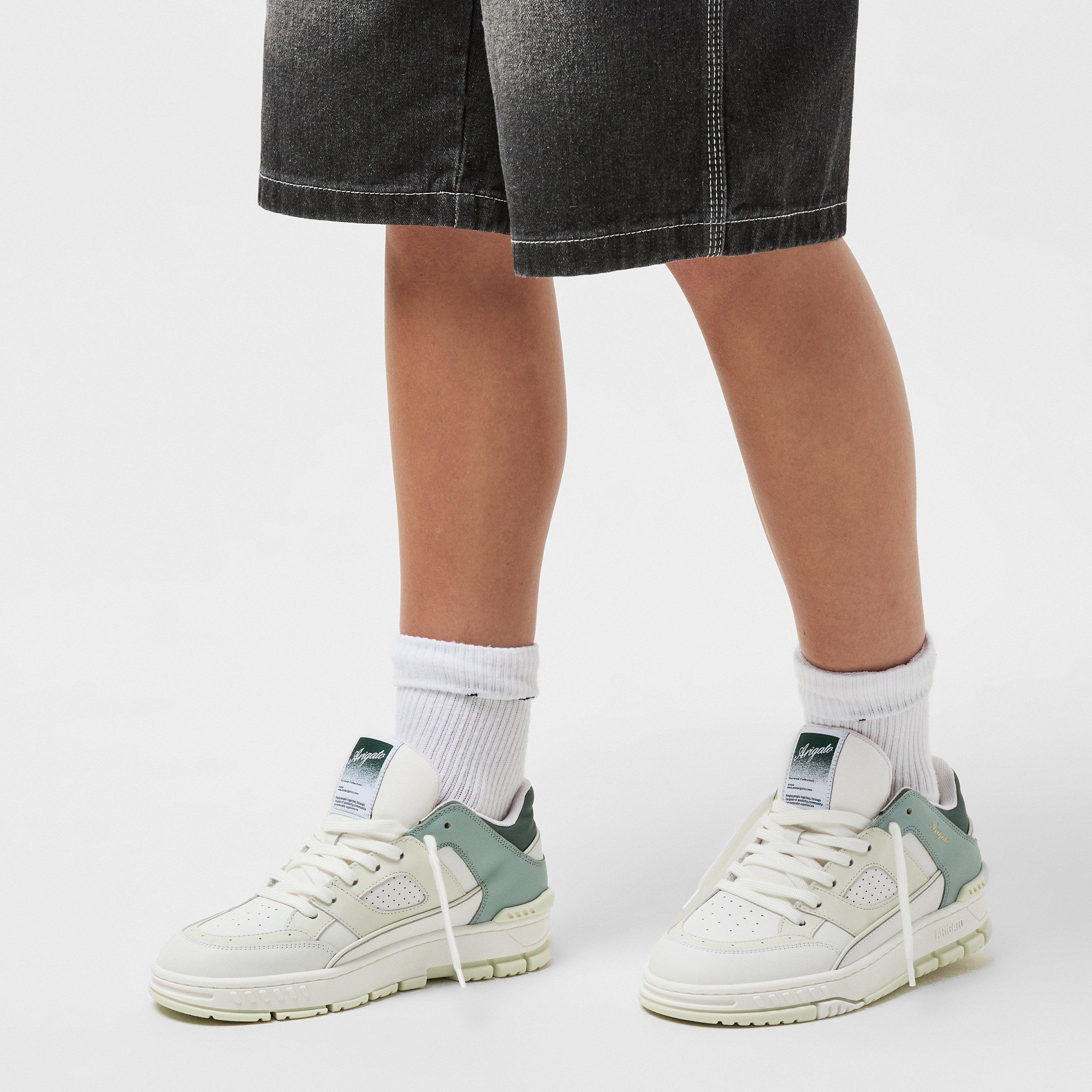 White/Green - Axel Arigato - Women's Basketball-Style Area Lo Trainers - 2