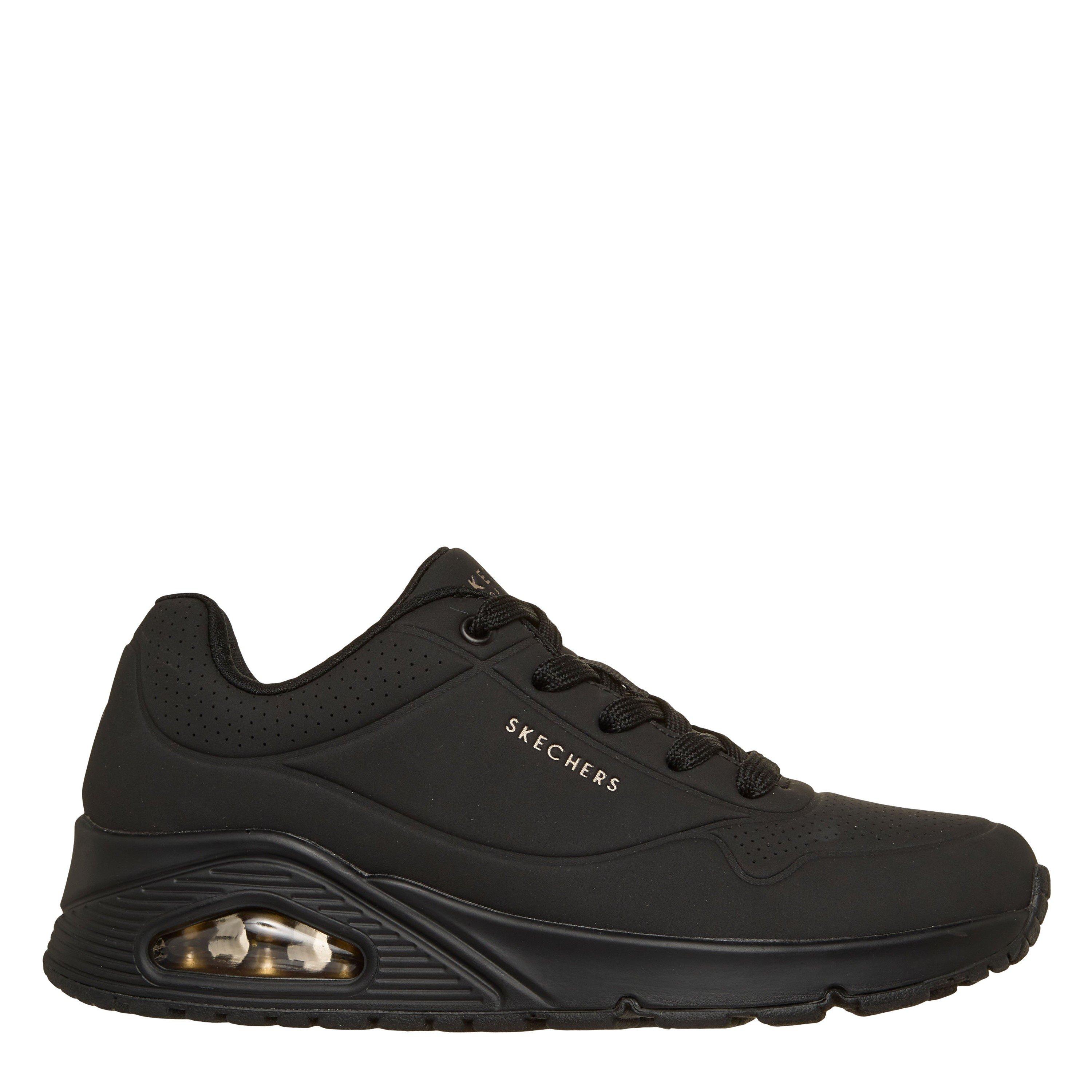 Black - Skechers - UNO Stand On Air Trainers Womens - 1