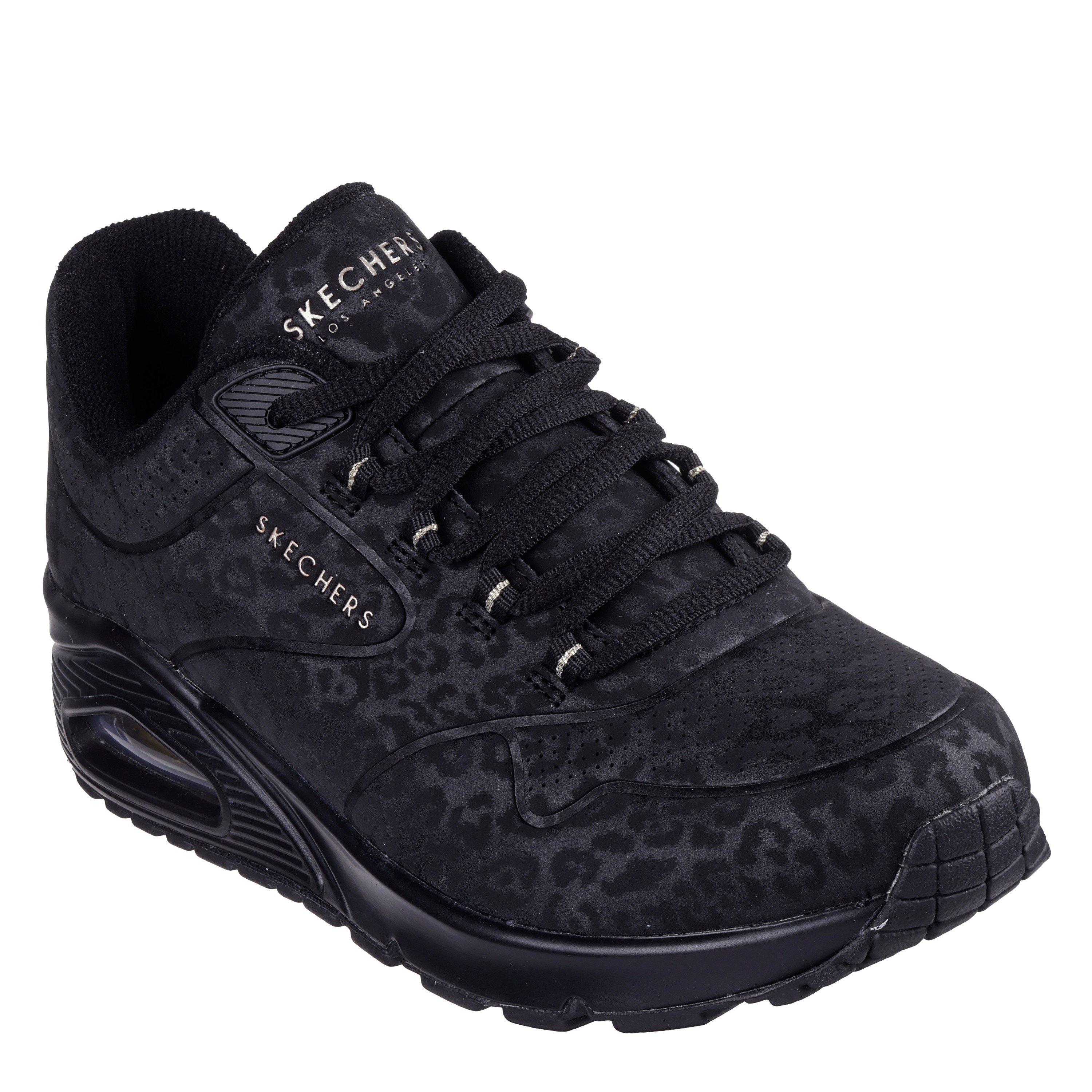 skechers uno black sports direct