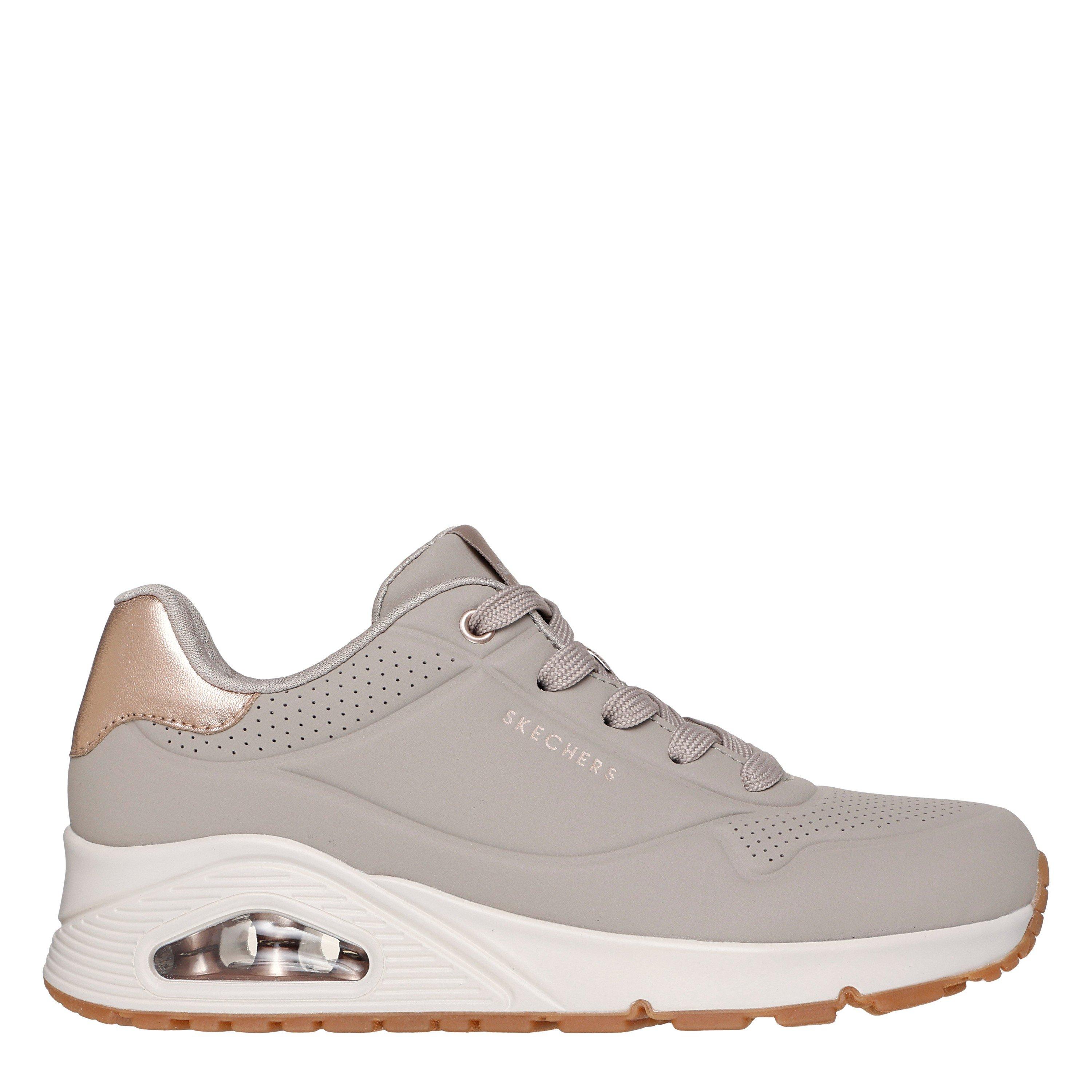 Skechers Women's Uno Stand On Air Trainers - Taupe/Gold - 4 (37)