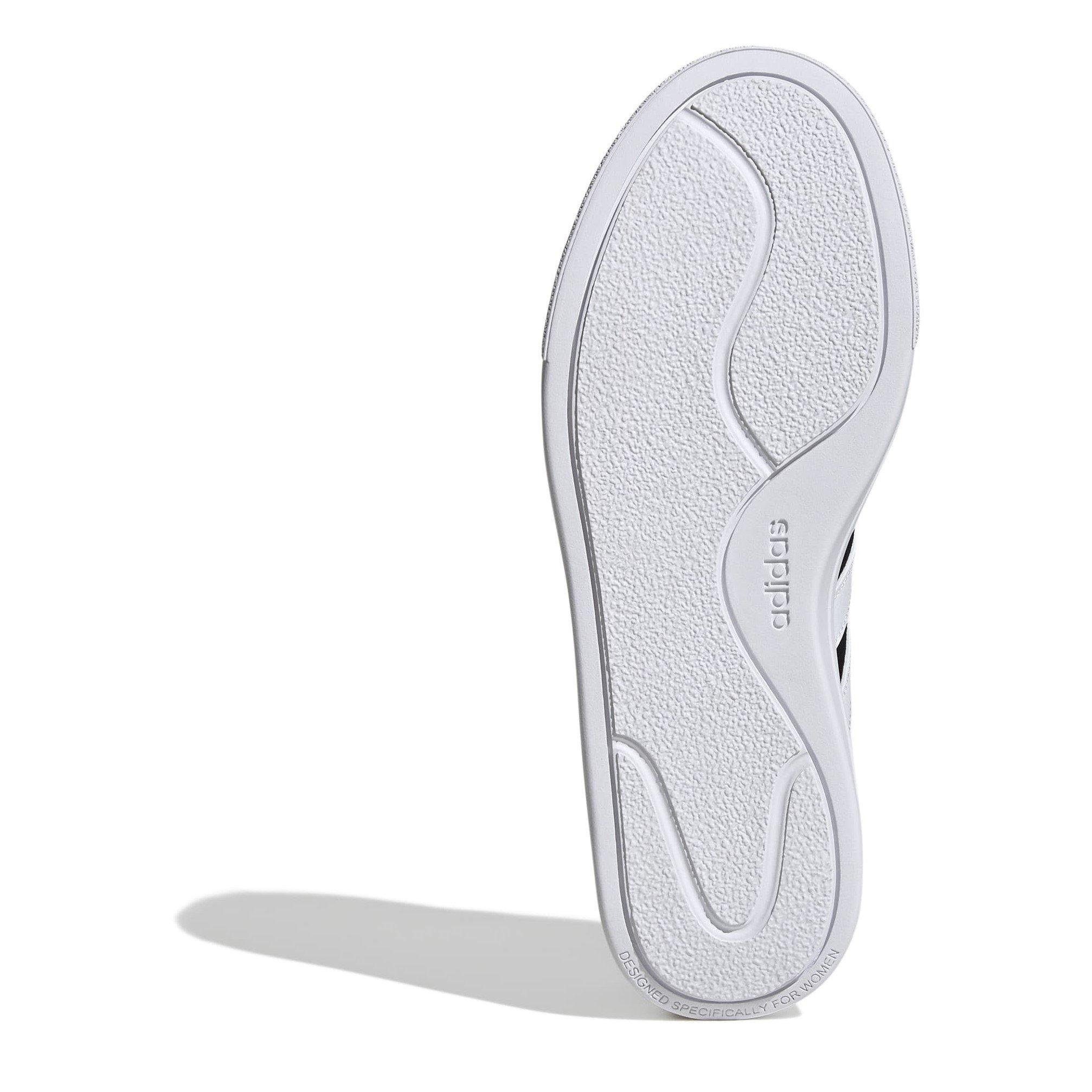 CBlack/Wht/Wht - adidas - Women's Silk Court Trainers - 6