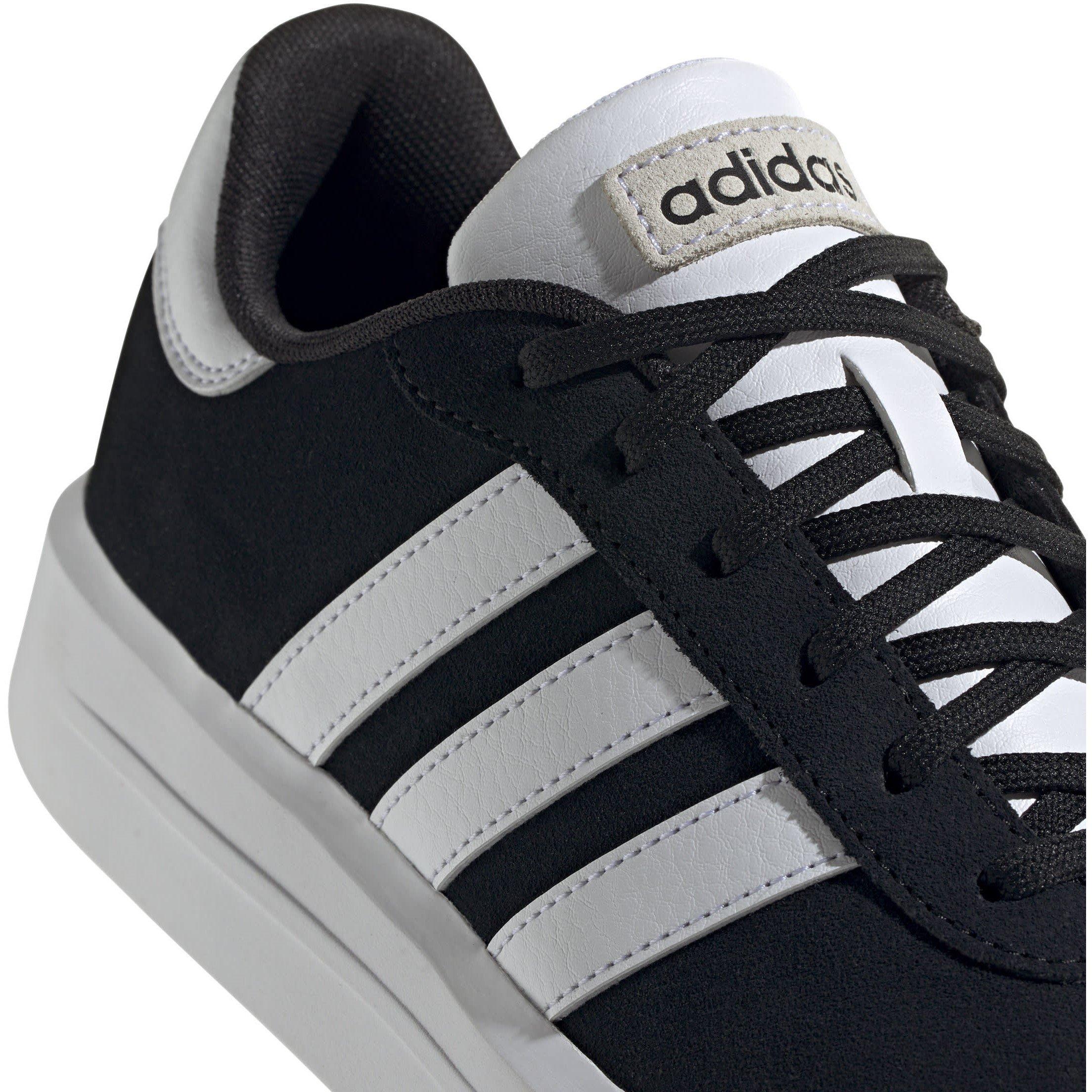 CBlack/Wht/Wht - adidas - Women's Silk Court Trainers - 8