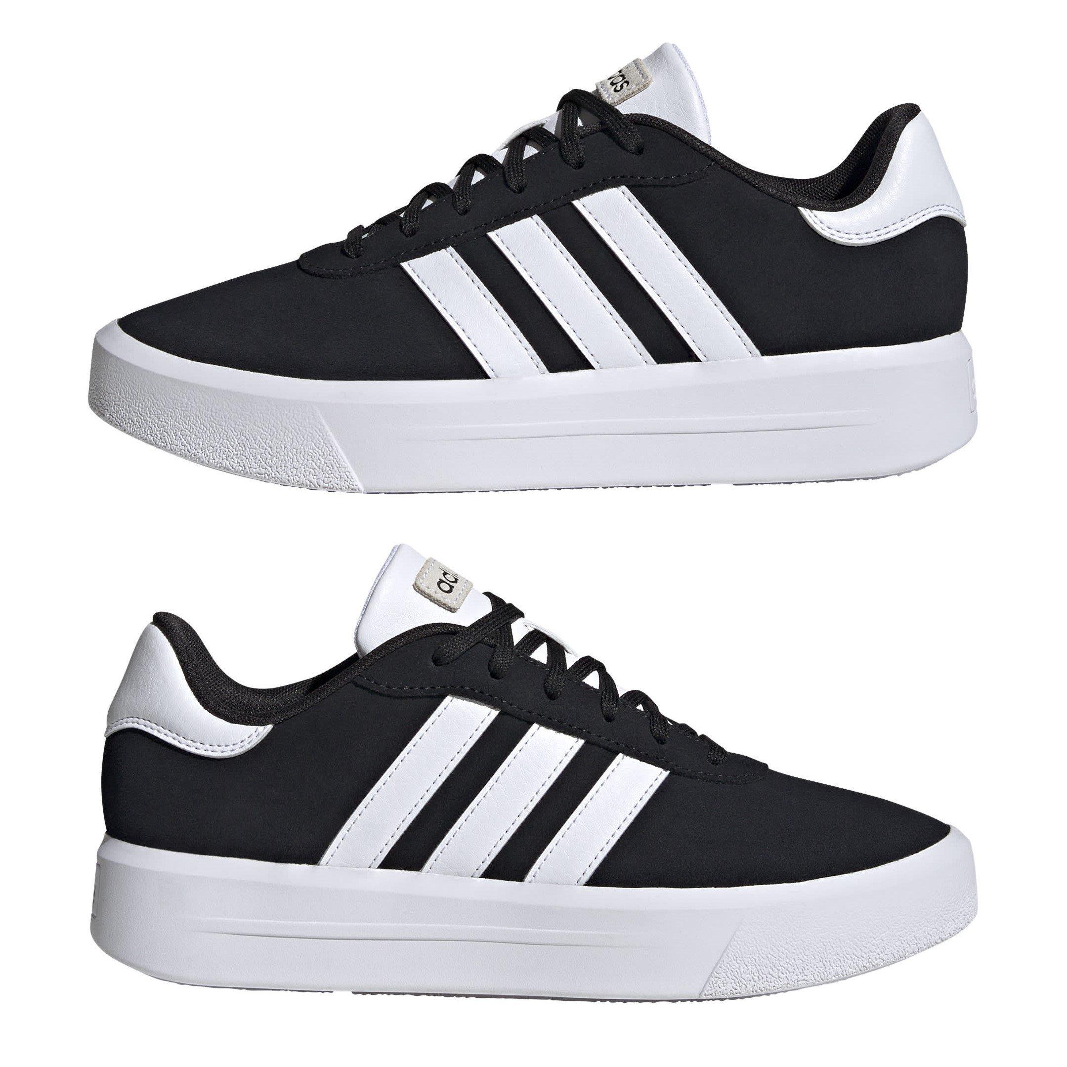 CBlack/Wht/Wht - adidas - Women's Silk Court Trainers - 9