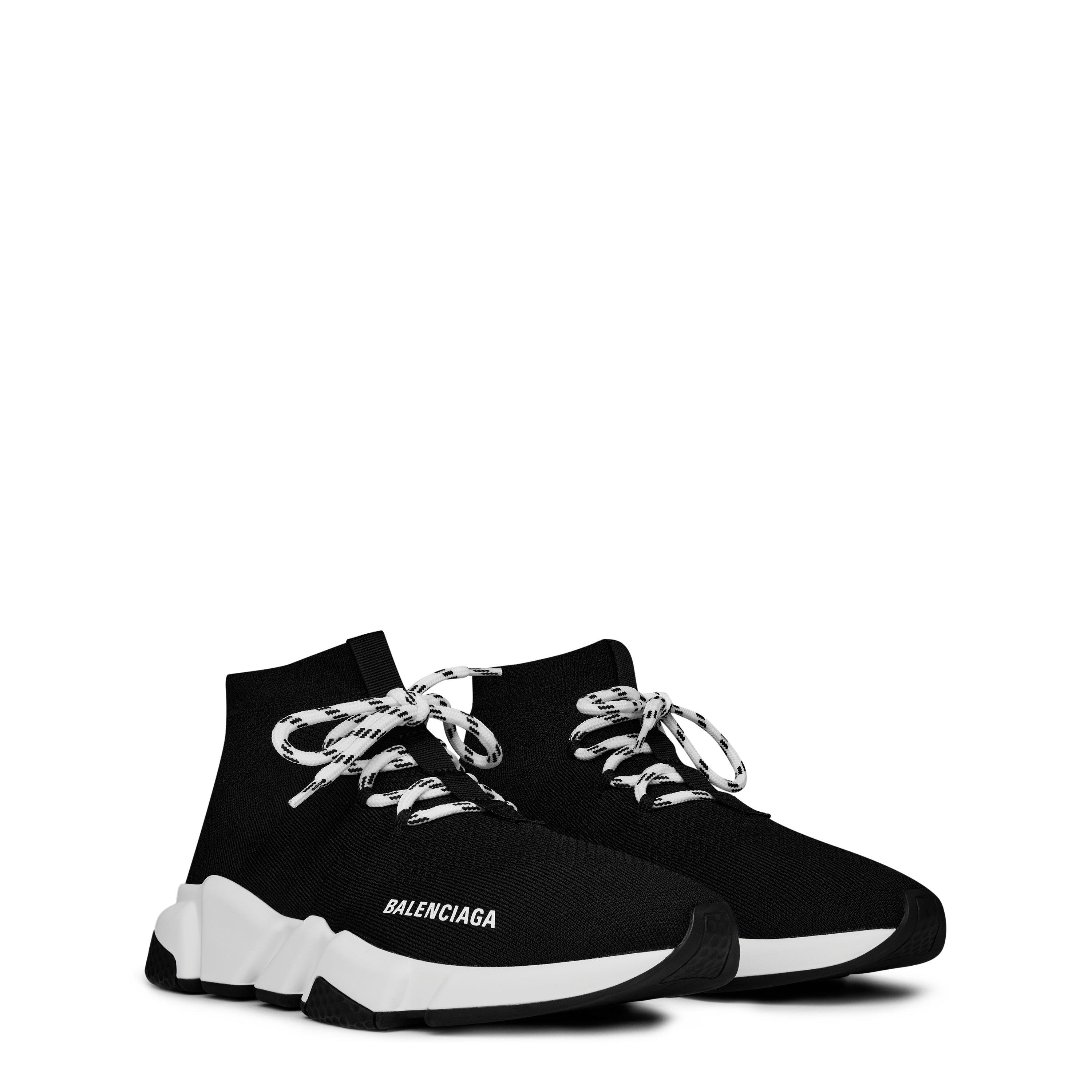 Black/Wht 1015 - Balenciaga - Speed Lace Trainers - 4