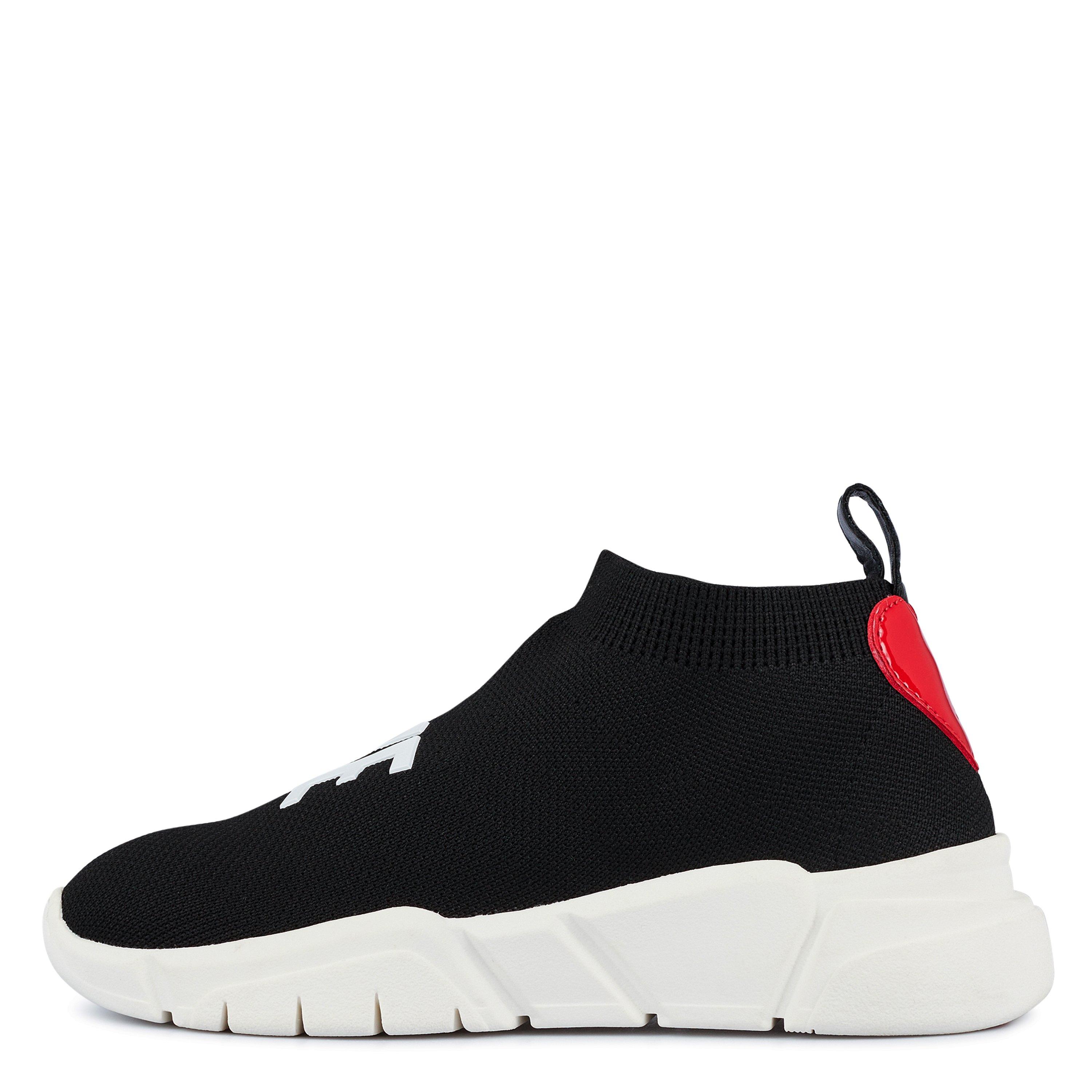 Black 00A - Love Moschino - Logo Strap Sock Trainers - 3
