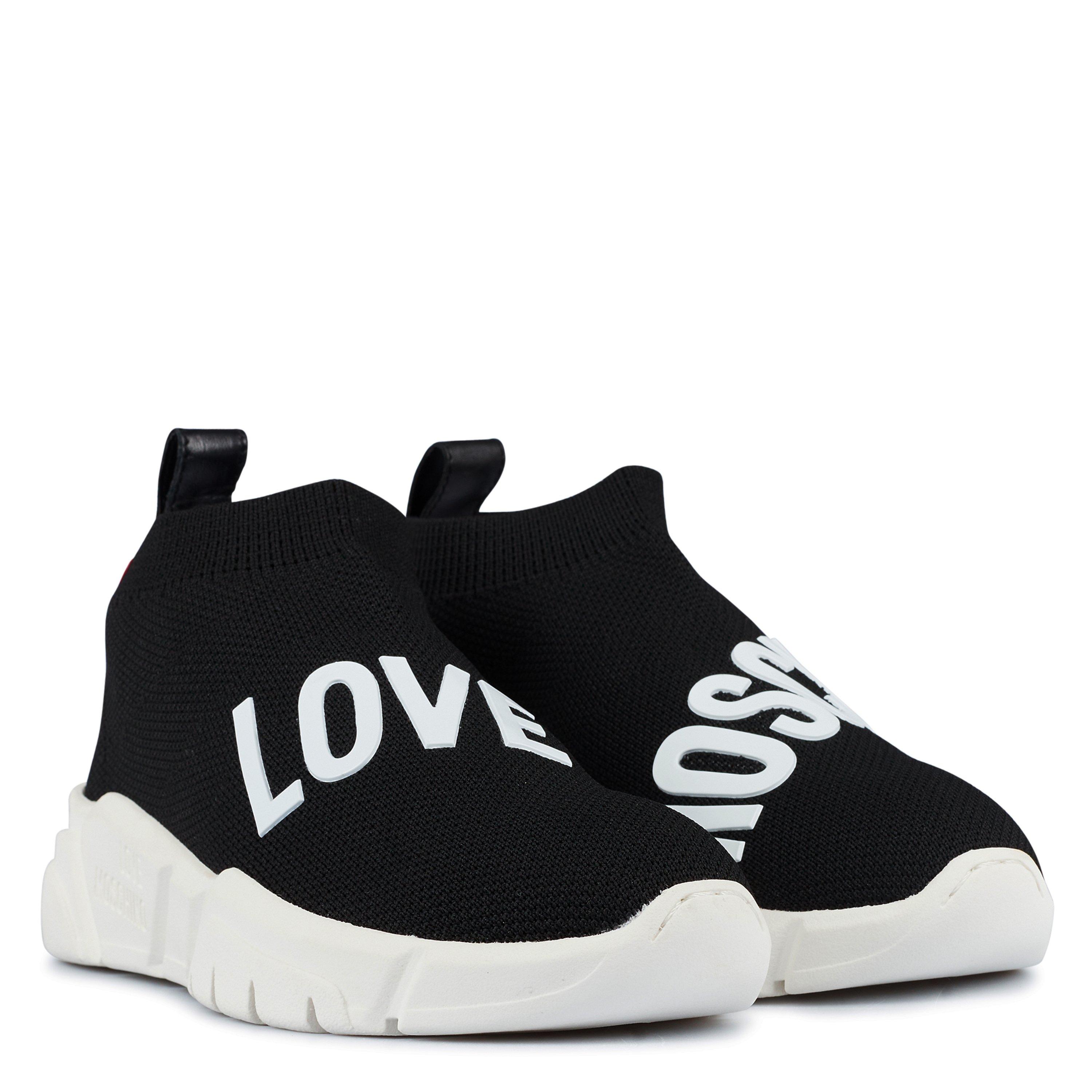 Black 00A - Love Moschino - Logo Strap Sock Trainers - 4