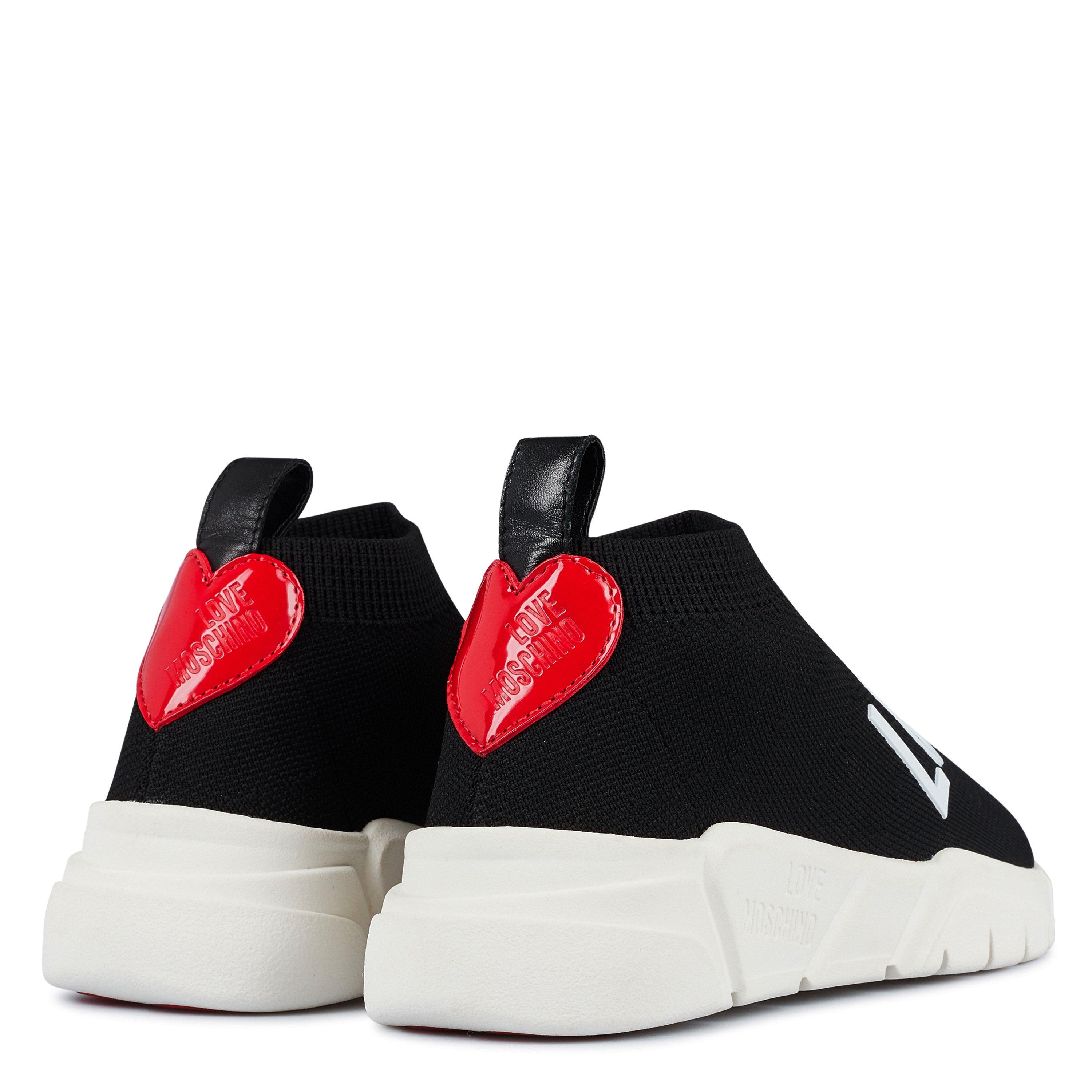 Black 00A - Love Moschino - Logo Strap Sock Trainers - 5