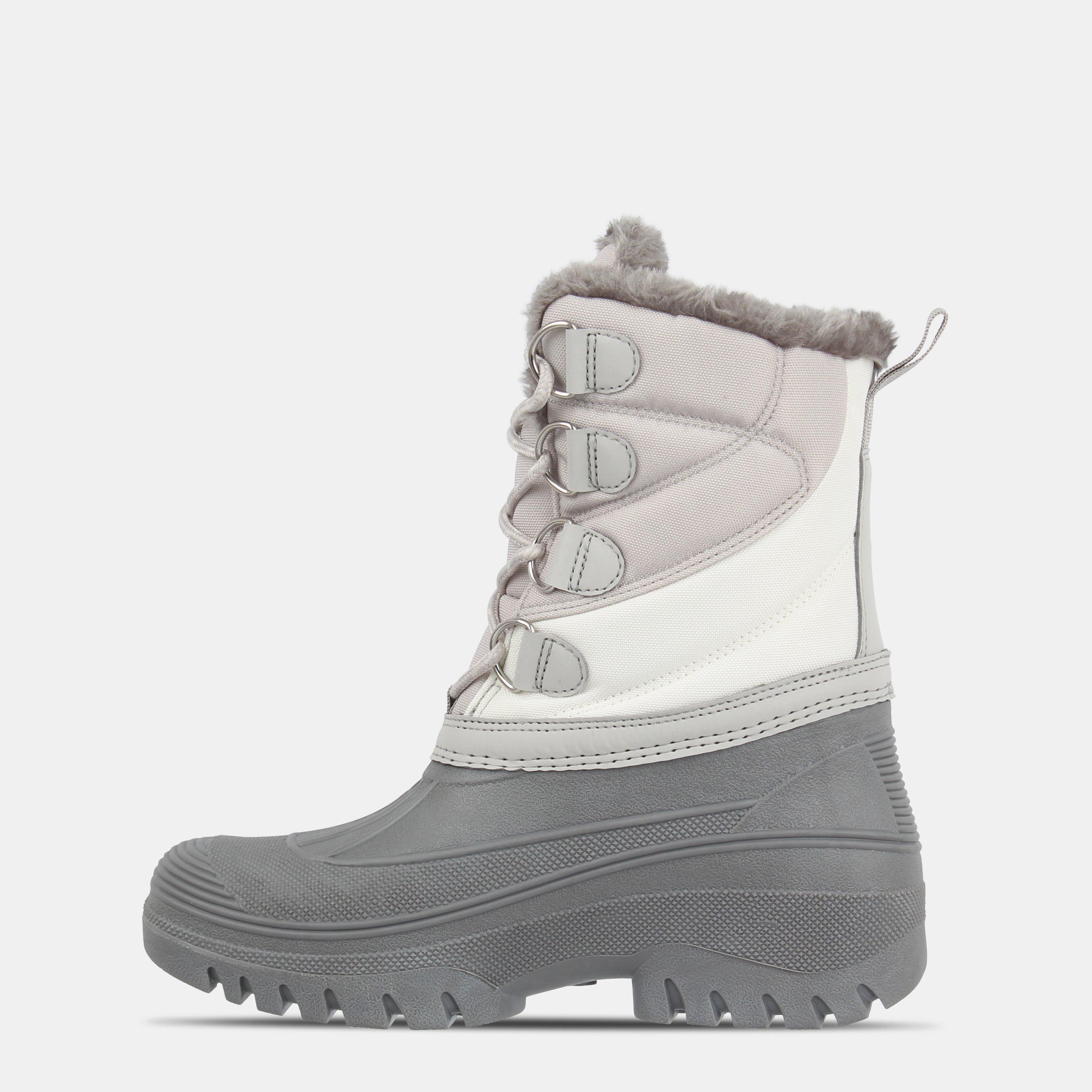 Cinzento/Branco - Nevica - Lace Up EVA Insole Mid High Snow Boots - 2