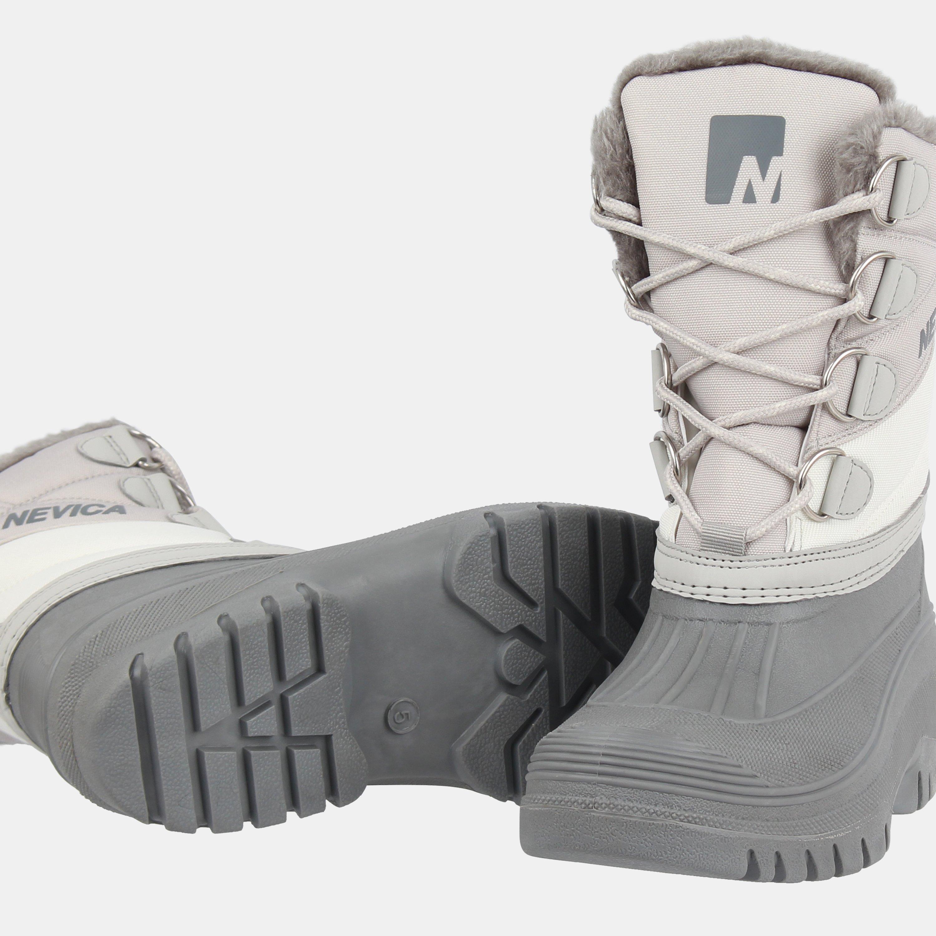 Cinzento/Branco - Nevica - Lace Up EVA Insole Mid High Snow Boots - 3