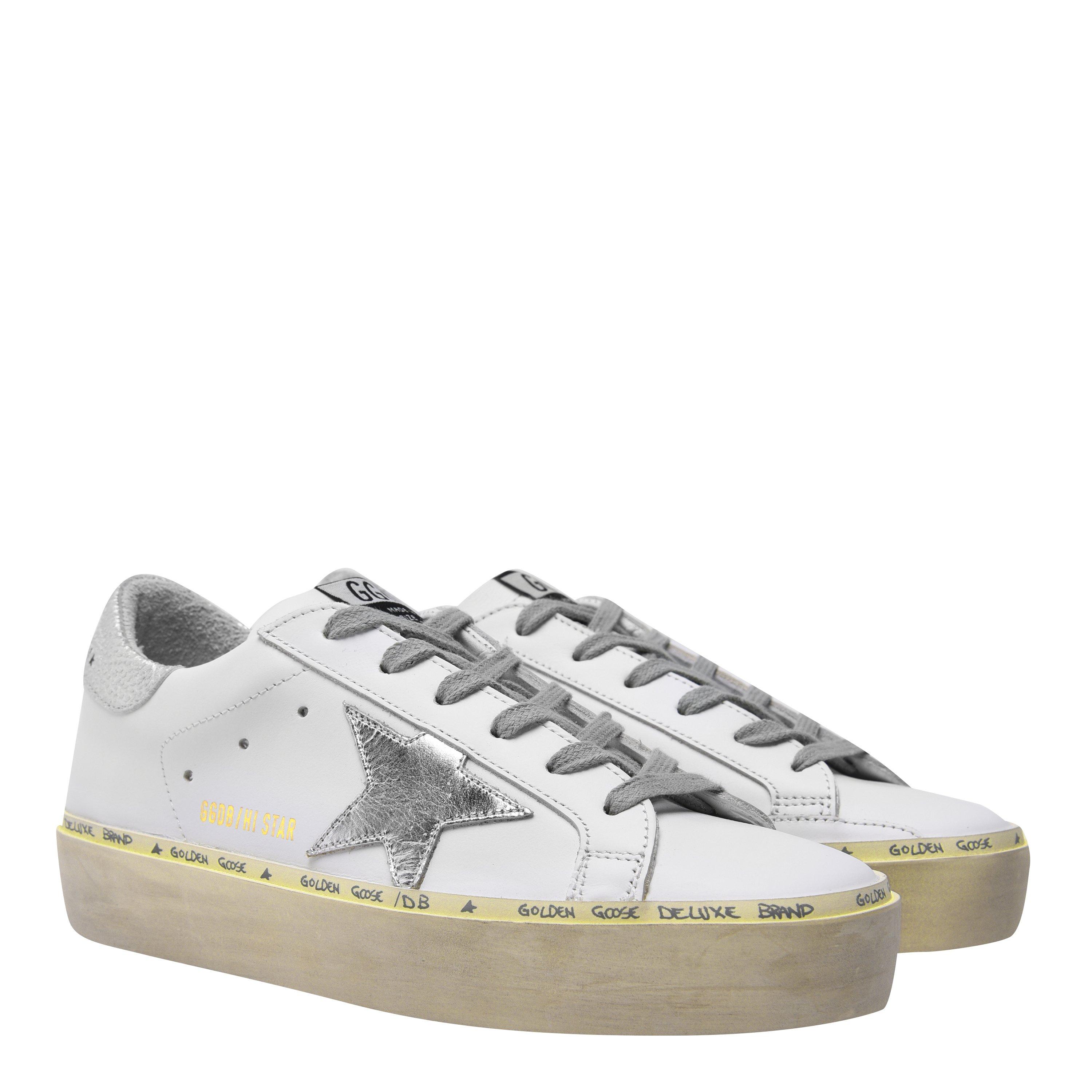 Wht/Slvr 80185 - Golden Goose - Hi Star - 4
