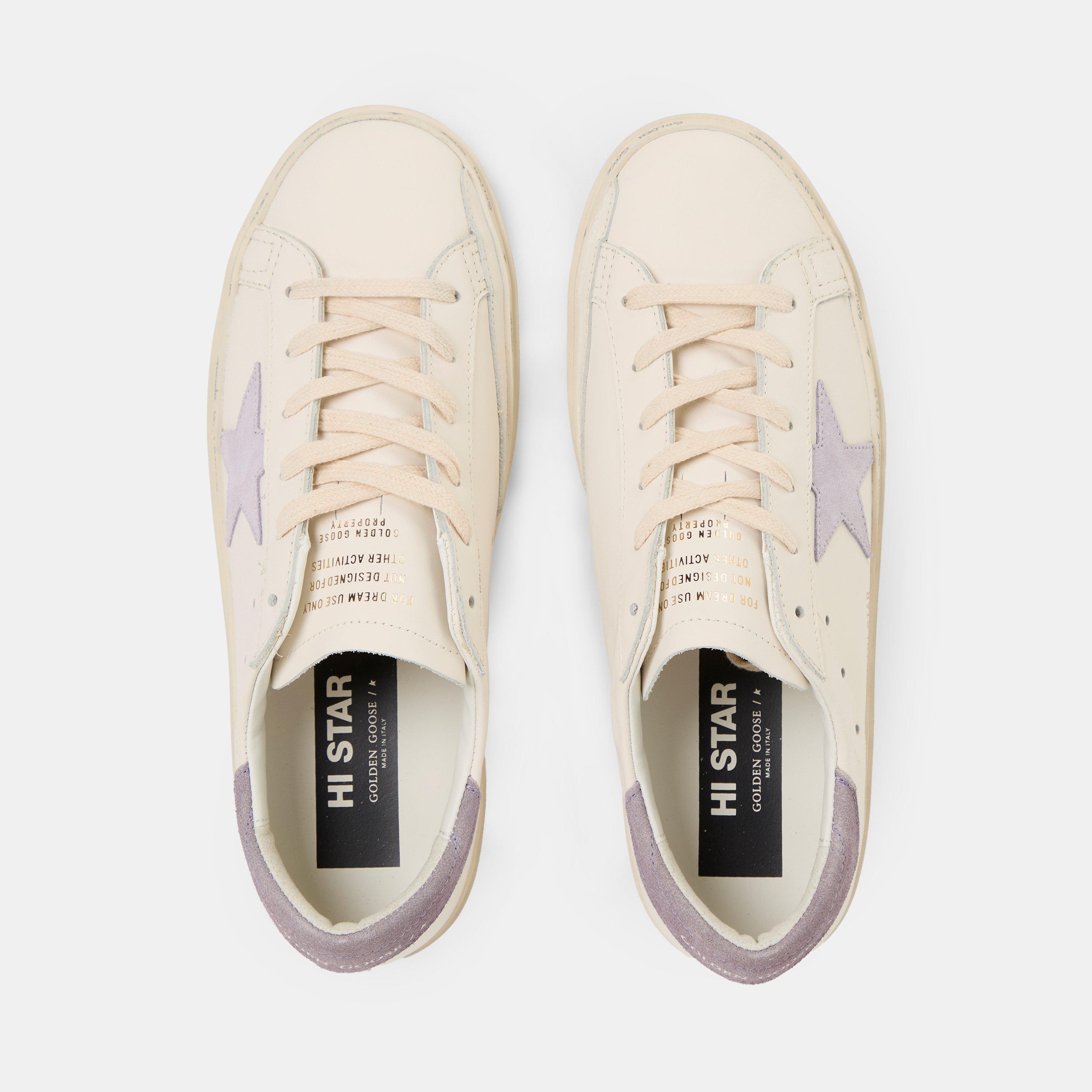 White/Lilac - Golden Goose - Hi Star - 5