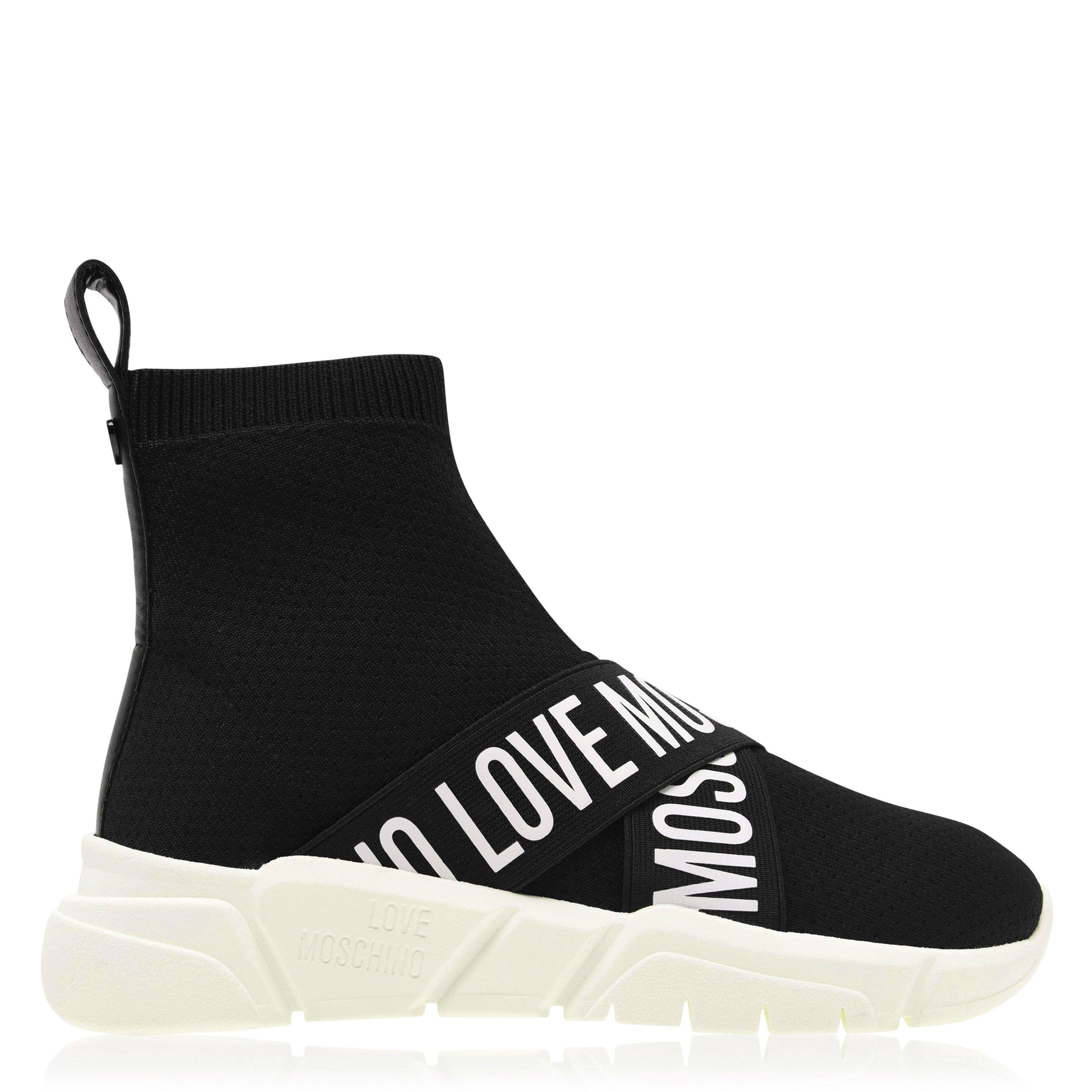 Nero 00A - Love Moschino - Strap Sock Runners - 1