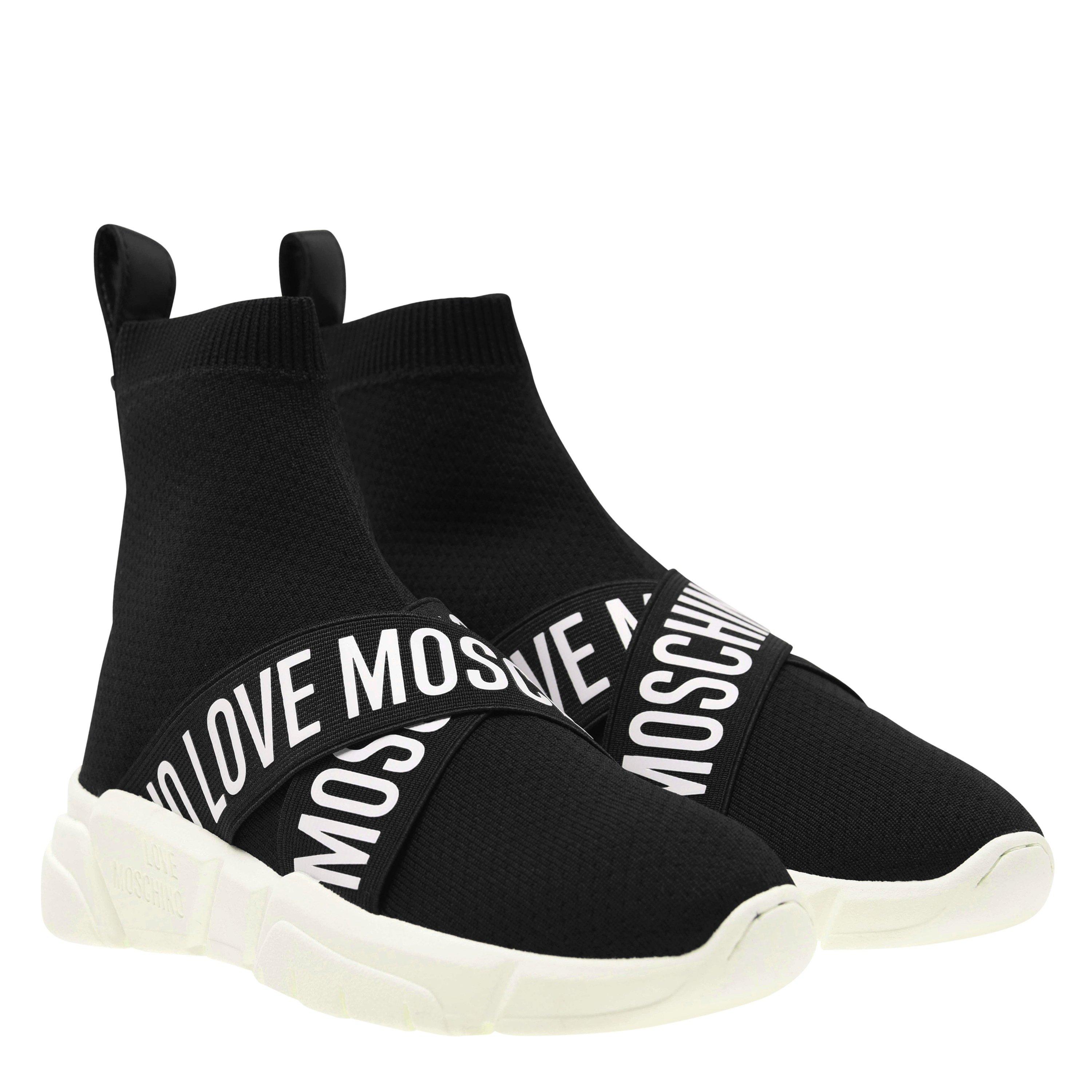Nero 00A - Love Moschino - Strap Sock Runners - 4