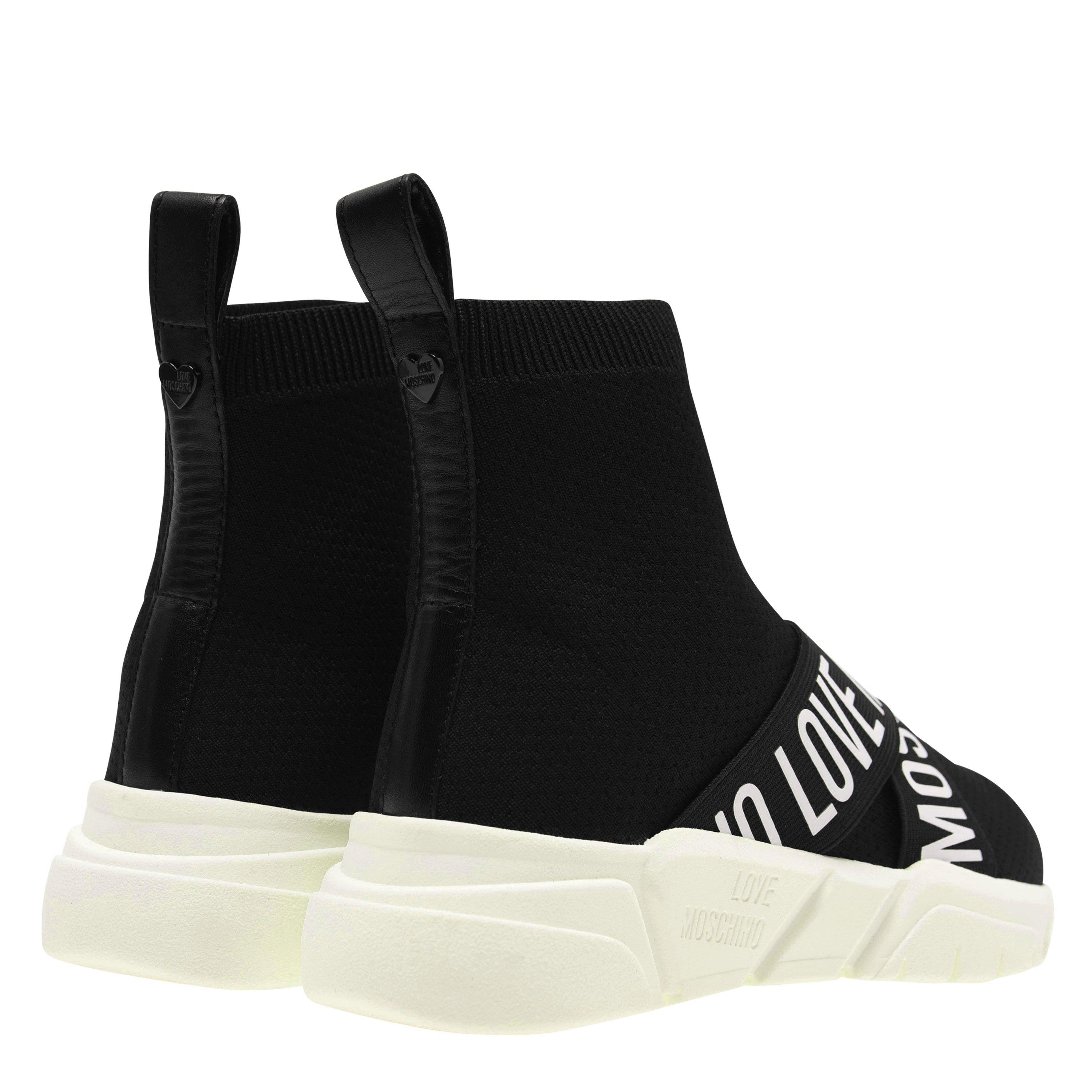 Nero 00A - Love Moschino - Strap Sock Runners - 5