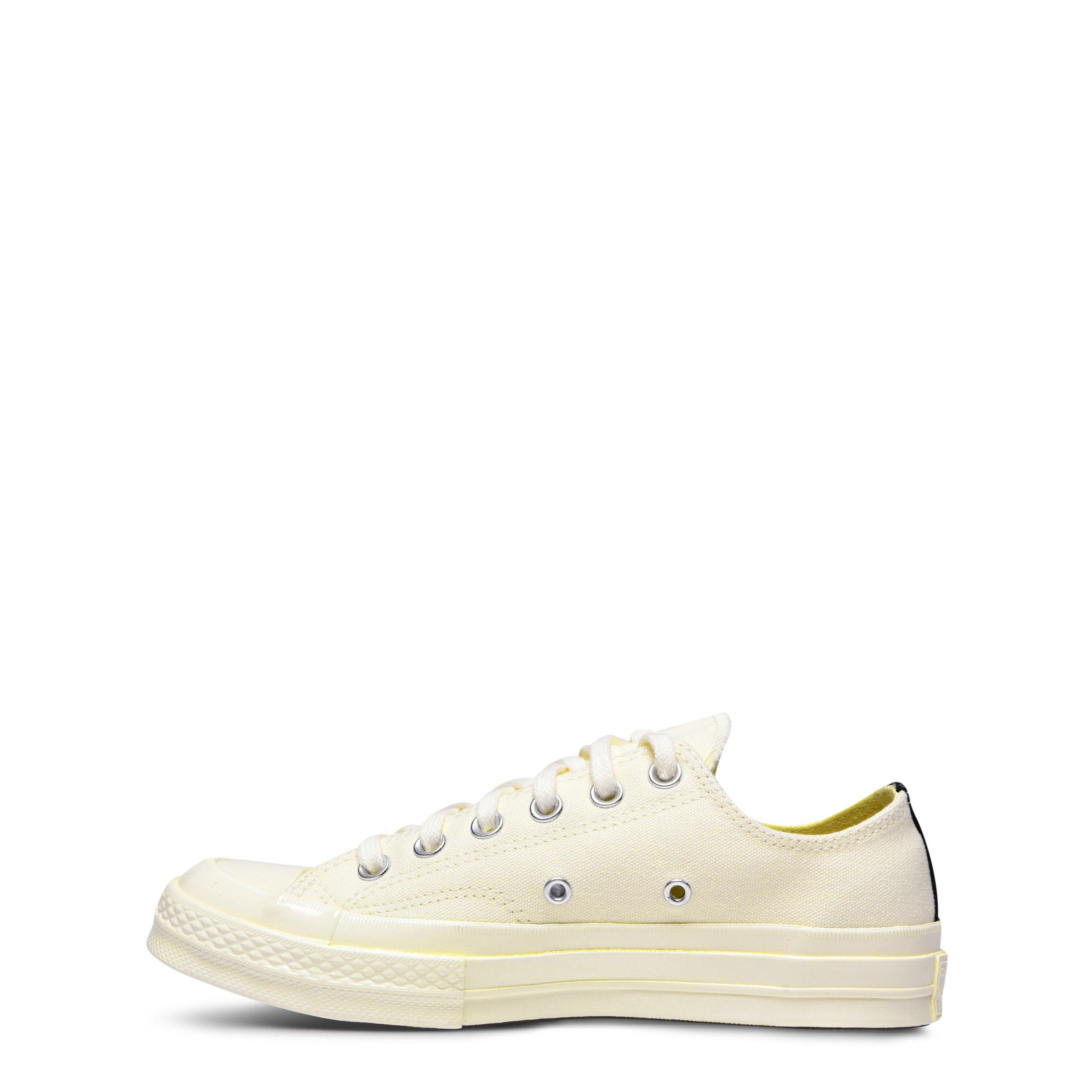White 2 - Comme des Garcons PLAY - X Converse Half Peeping Heart Chuck Taylor 70 Trainers - 3