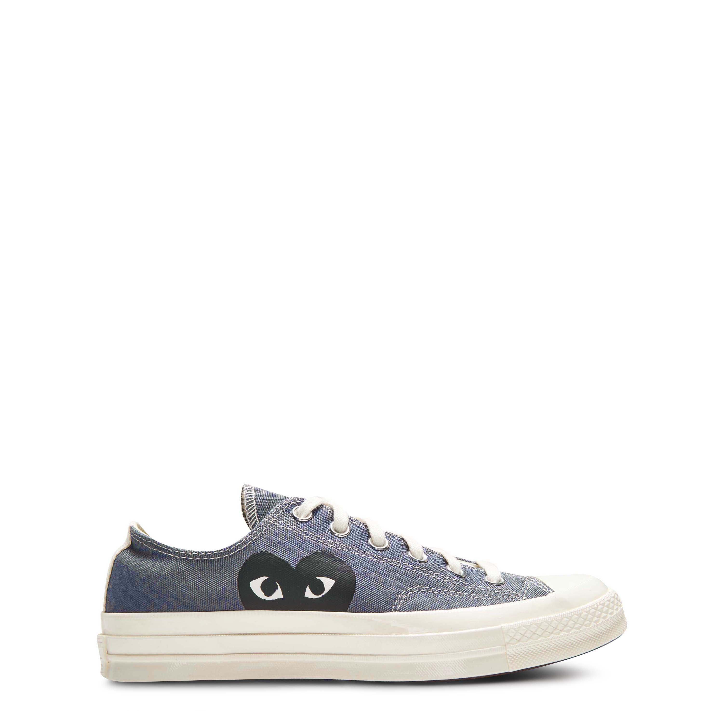 Comme des Garcons PLAY X Converse Half Peeping Heart Chuck Taylor 70 Trainers - Grey 1 - Size 5 (38)