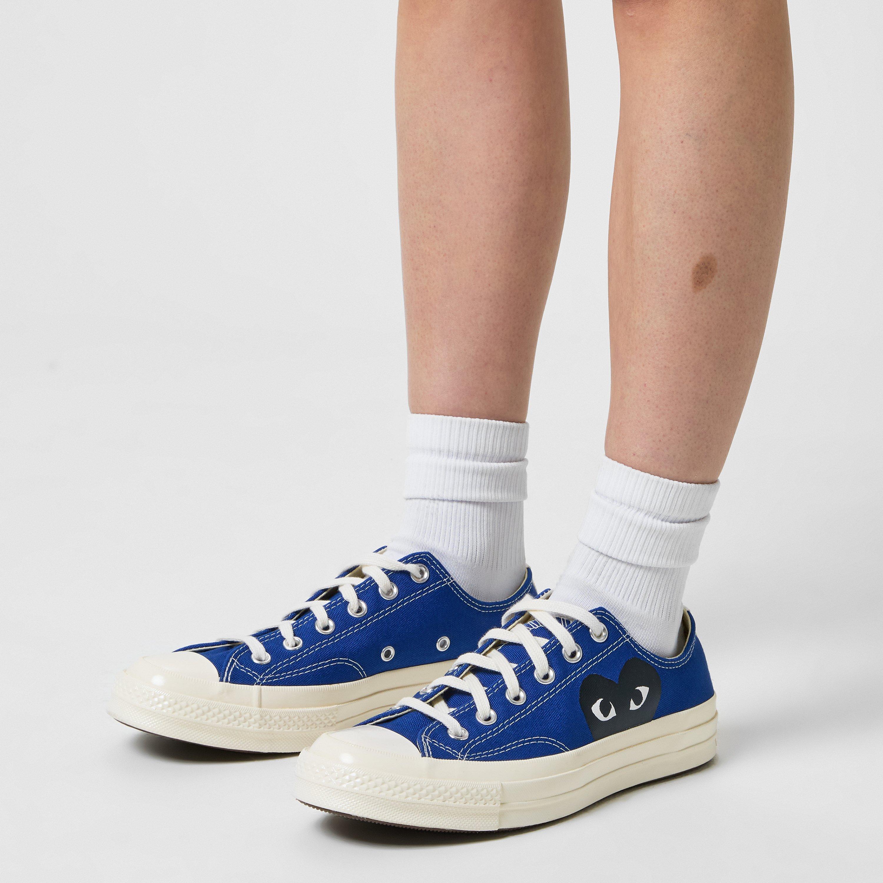 Blue 2 - Comme des Garcons PLAY - X Converse Half Peeping Heart Chuck Taylor 70 Trainers - 2