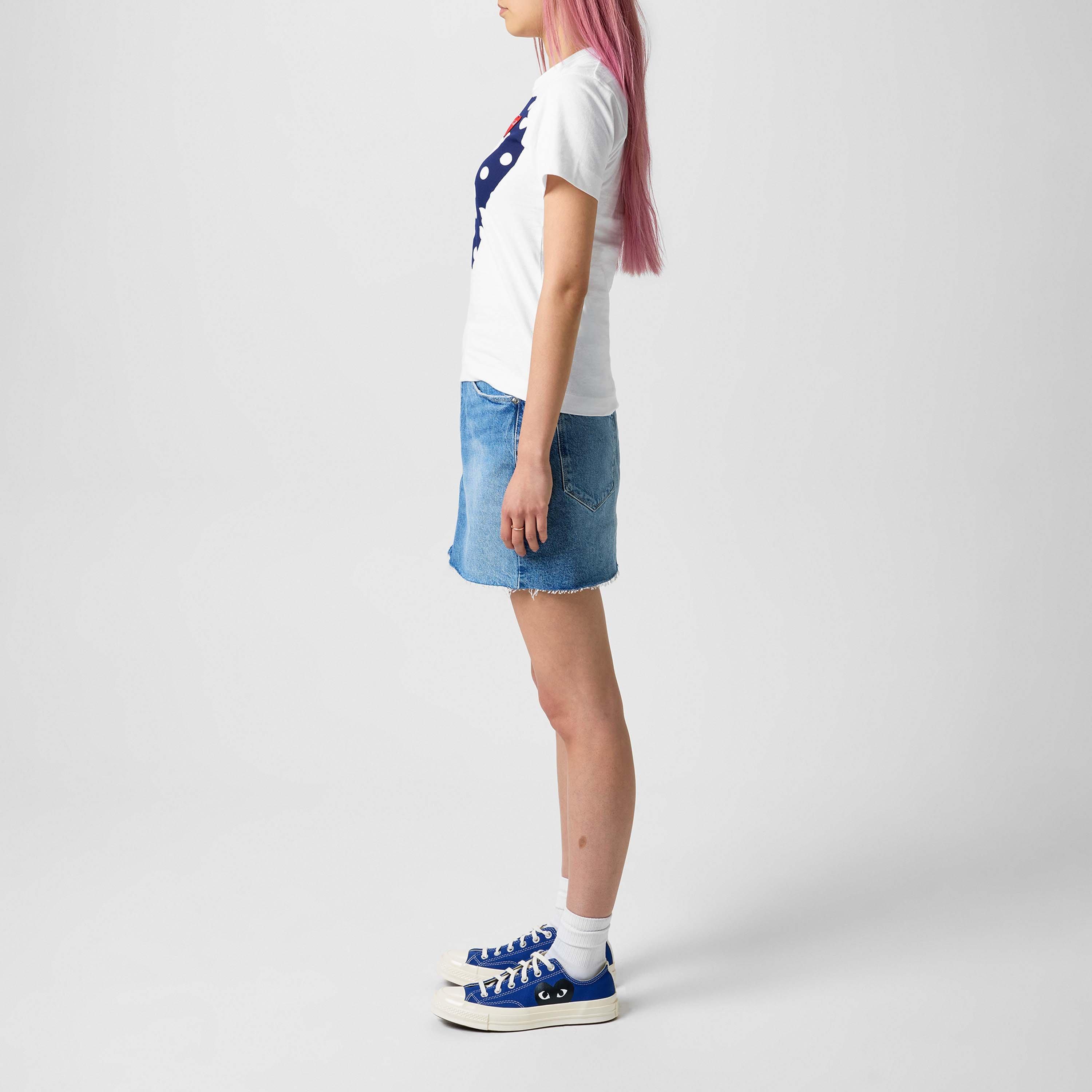 Blue 2 - Comme des Garcons PLAY - X Converse Half Peeping Heart Chuck Taylor 70 Trainers - 7