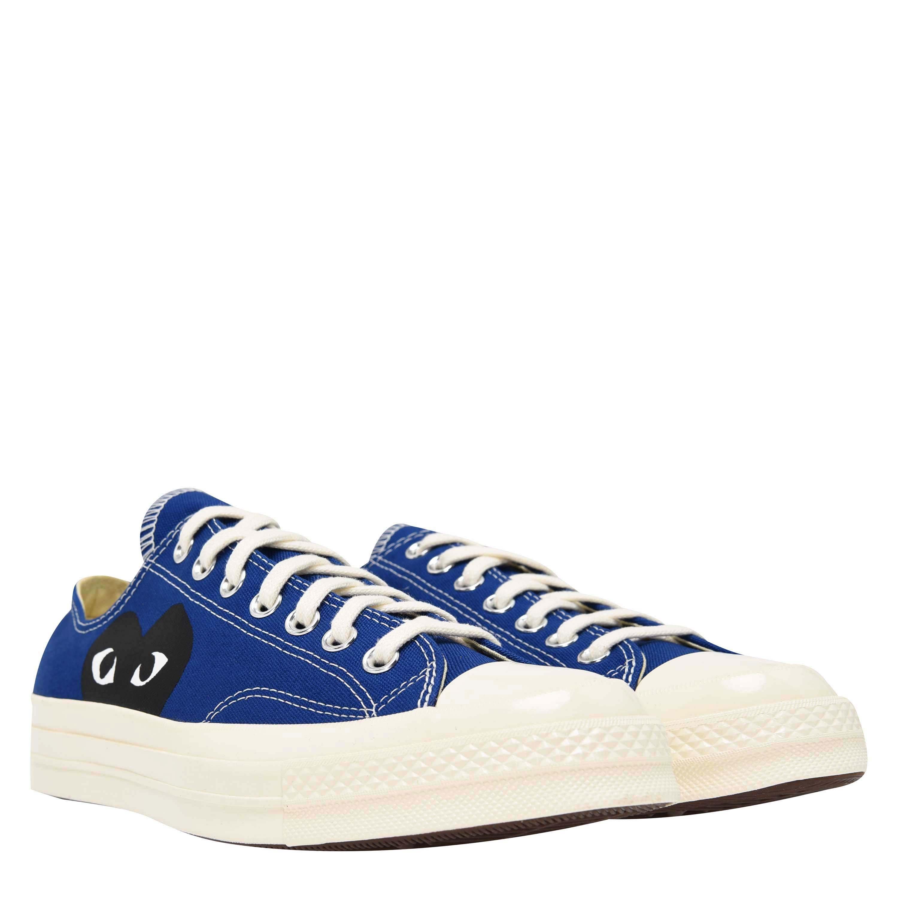 Blue 2 - Comme des Garcons PLAY - X Converse Half Peeping Heart Chuck Taylor 70 Trainers - 4