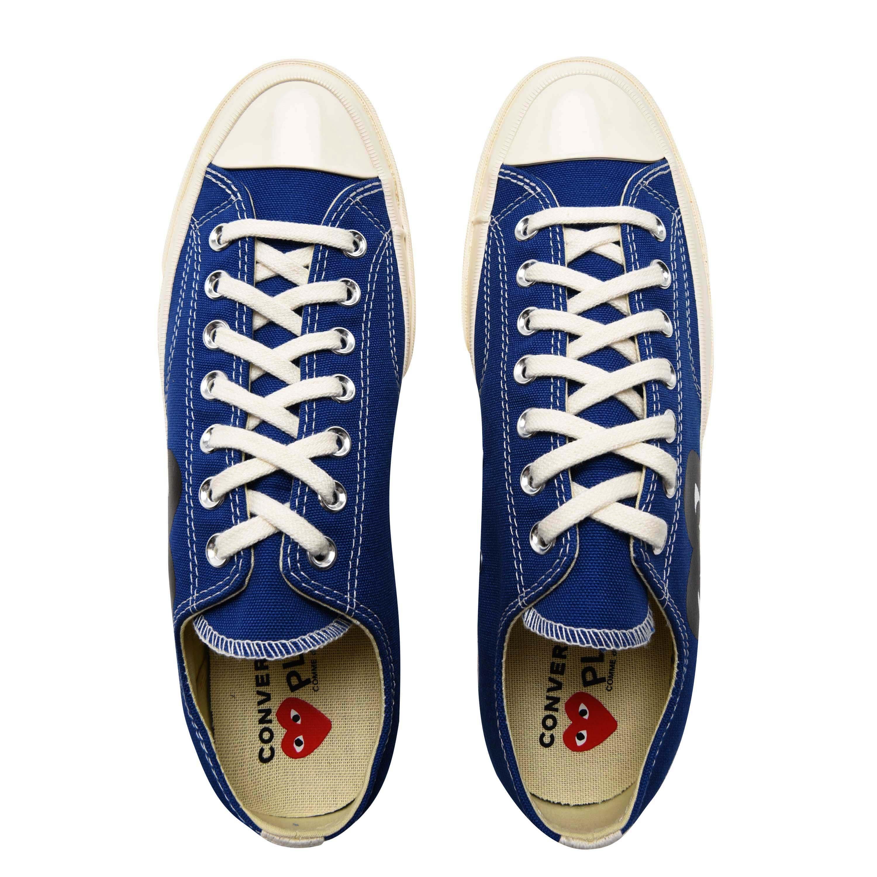 Blue 2 - Comme des Garcons PLAY - X Converse Half Peeping Heart Chuck Taylor 70 Trainers - 6