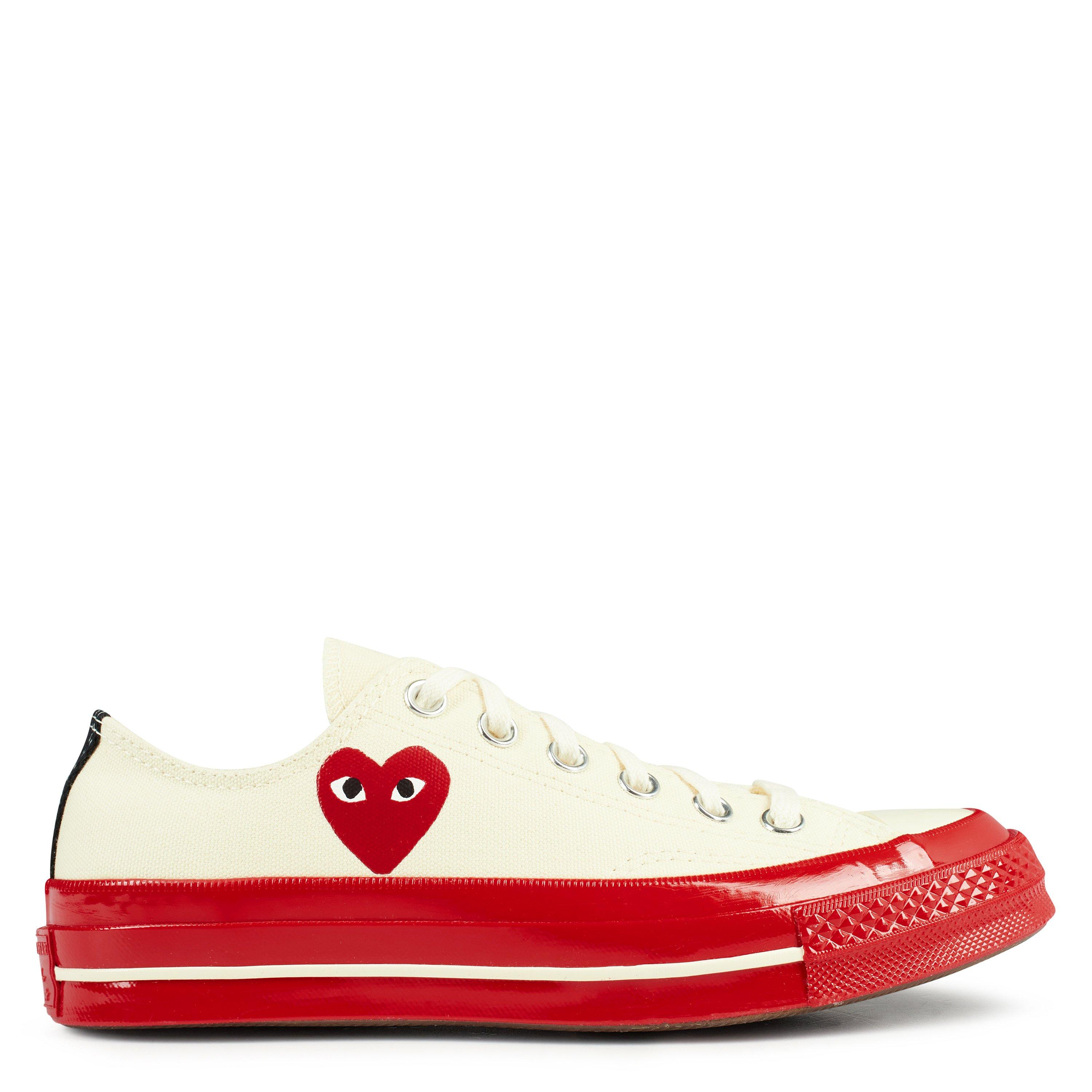 Comme des Garcons PLAY X Converse Half Peeping Heart Chuck Taylor 70 Trainers Canvas Low USC