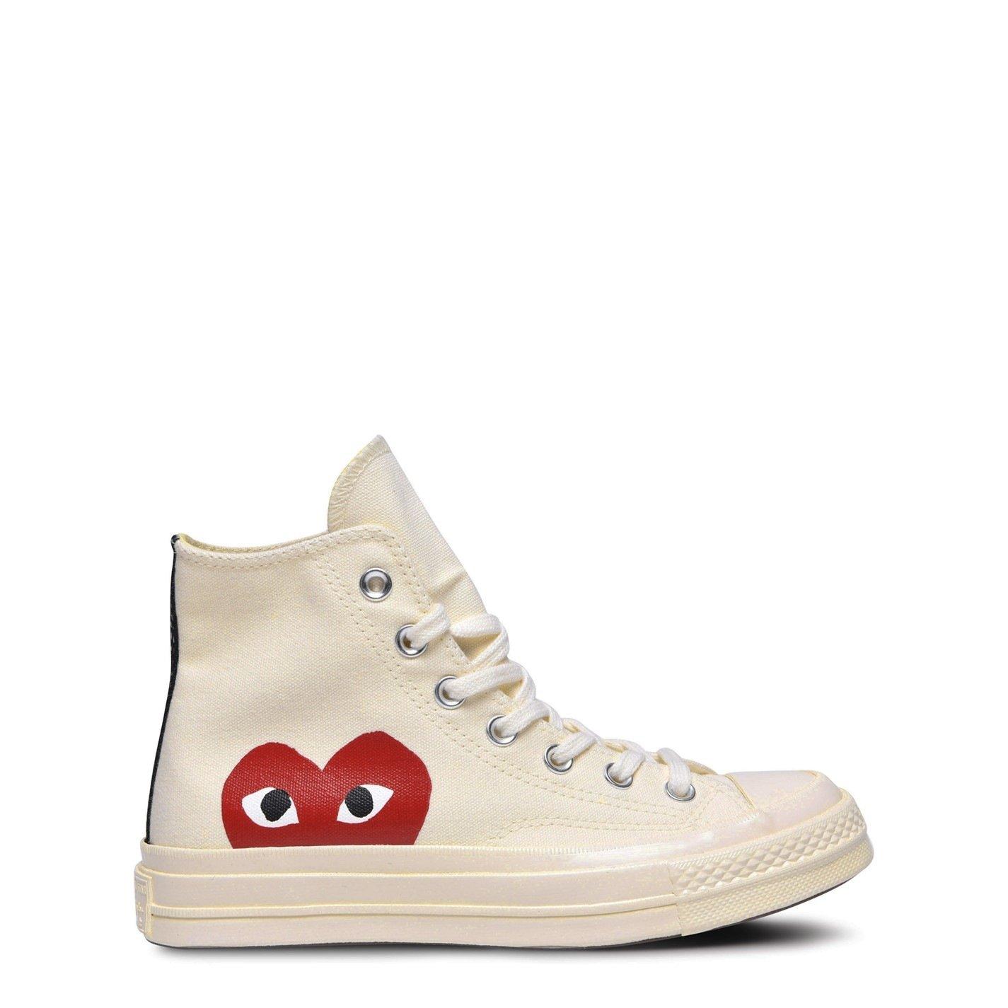 White 2 - Comme des Garcons PLAY - Large Heart Chuck Taylor 70 All Star High - 1