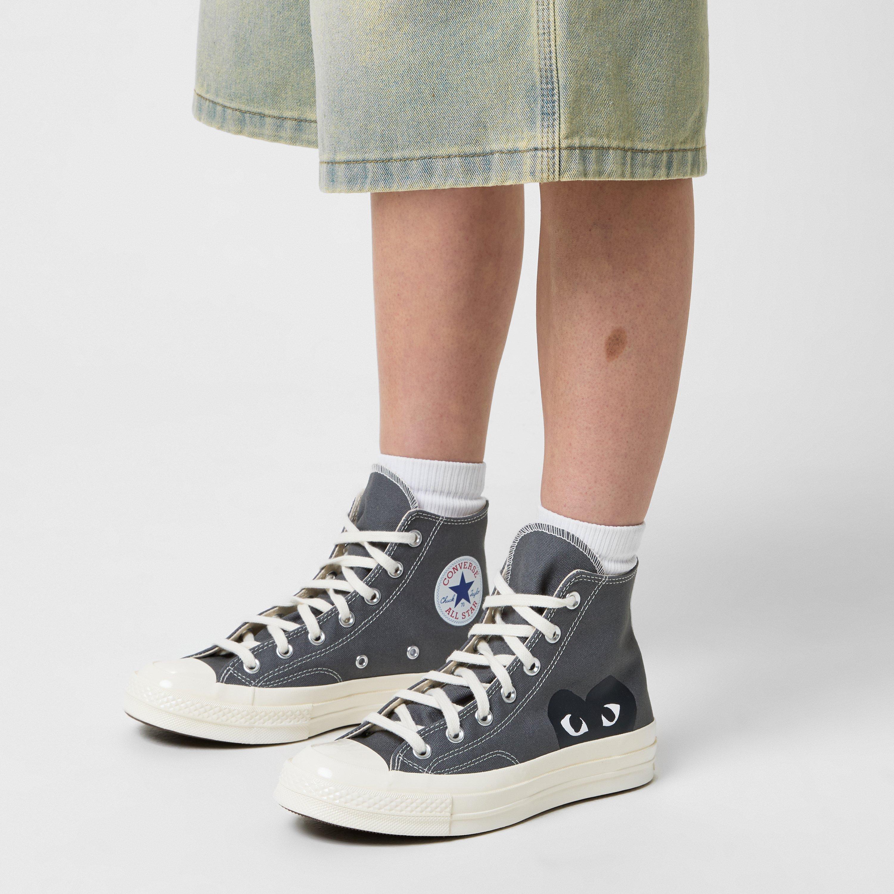 Grey - Comme des Garcons PLAY - Large Heart Chuck Taylor 70 All Star High - 2