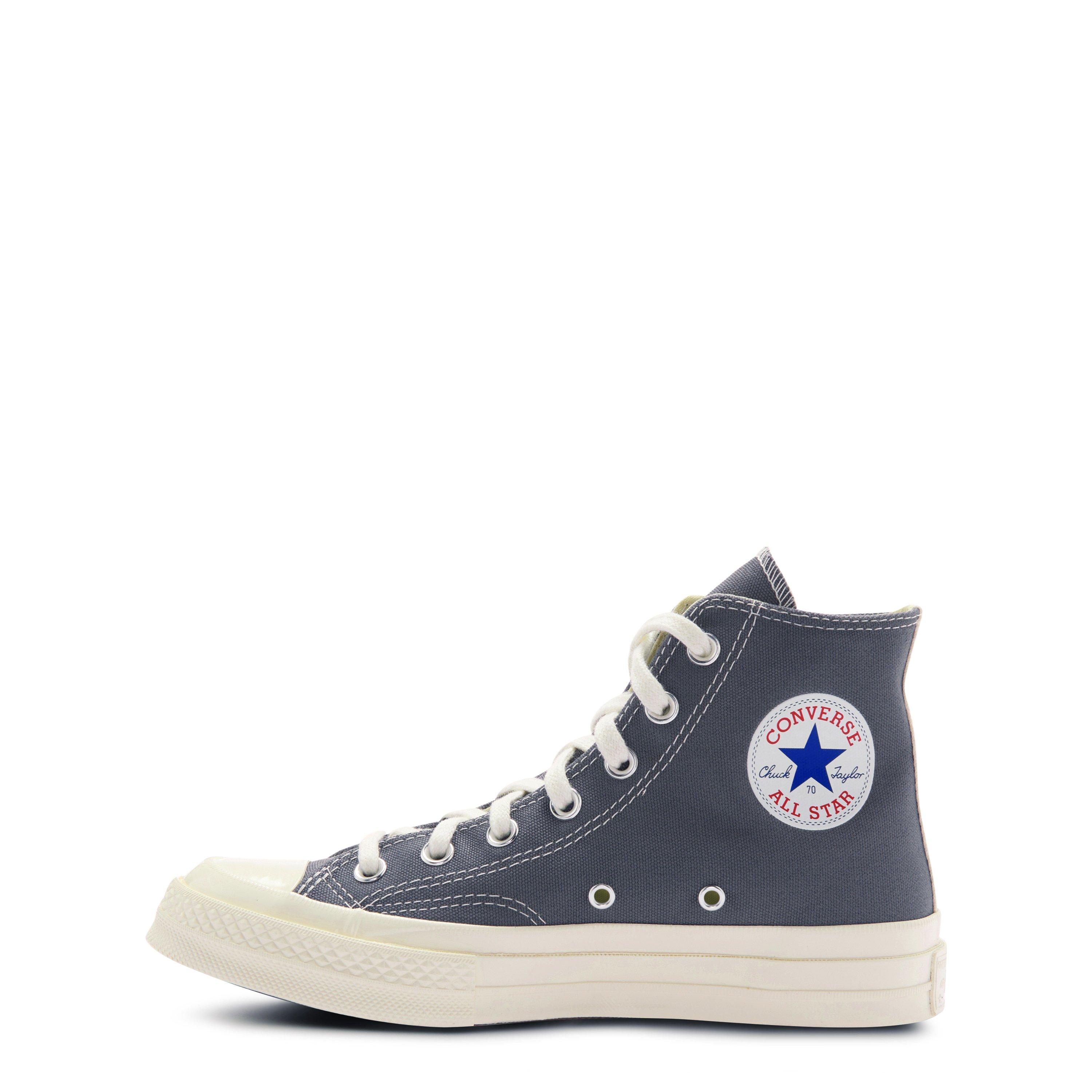 Grey - Comme des Garcons PLAY - Large Heart Chuck Taylor 70 All Star High - 3