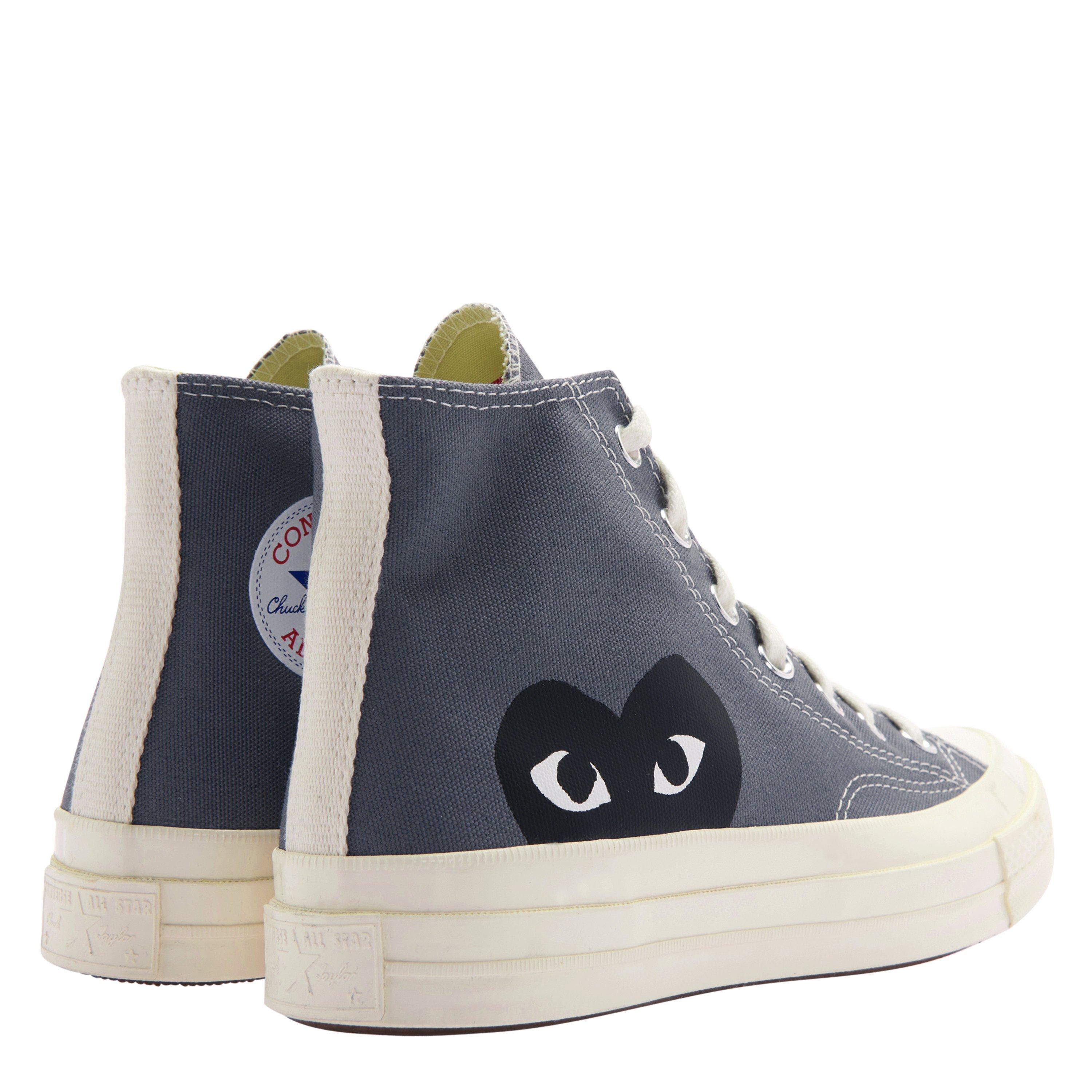 Grey - Comme des Garcons PLAY - Large Heart Chuck Taylor 70 All Star High - 5